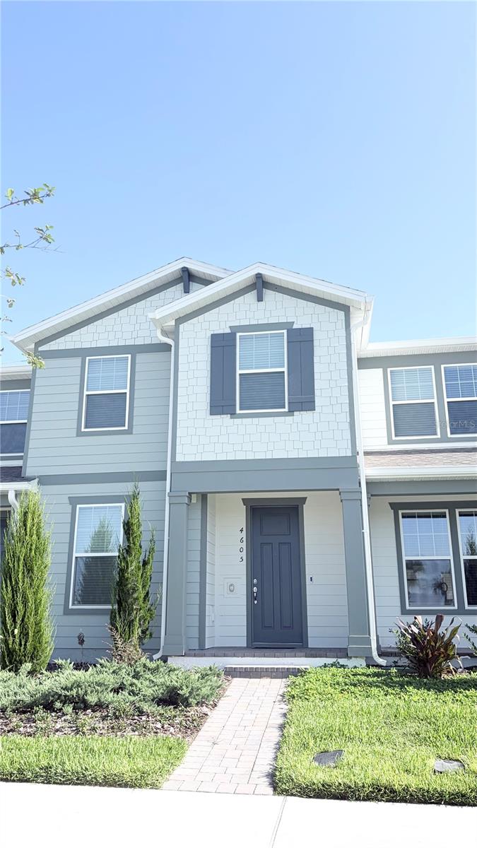 Check out this spacious 4BR/3BA Townhouse, with a 2 car garage. Downstairs are the main areas, gathering room, eat in kitchen with a large island, closet pantry, lots of cabinets, stainless steel appliances, a bedroom, a full bath. and access to the private courtyard leading out to the 2 car garage. The Primary Bedroom, two additional bedrooms, and 2 baths are upstairs. The primary bedroom has a large walk in closet, an ensuite bath, dual sinks, and walk in shower. Lots of storage. Internet and Lawn care are included. Convenient location. Built in 2025. 700 minimal Credit score required. Showing by appointment only.