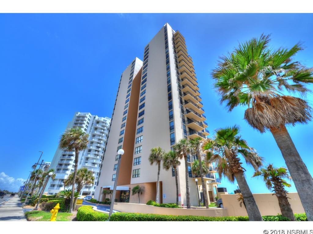 Penthouse ''E'' is one of a kind at Oceans One. This direct ocean front Penthouse is on the North side offering sun and shade. The views are exceptional of the ocean and intra-coastal. This Penthouse has been completely & expensivley renovated including entire kitchen remodel allowing open views of the living area featuring granite counters, upscale wood cabinetry w/ pull-out drawers, tray ceiling, upgraded light fixtures, and stainless steel appliances. Two master suites both offering private remodeled baths w/tile walls, granite inlay and walk-in showers with dual shower heads. Additional features are porcelain tile flooring, knockdown ceilings & plantation shutters throughout; new sliding door. Renovations for plumbing & electric for new kitchens and baths completed May 2011. Oceans One is conveniently located cross the street from Publix (supermarket), Senior Citizen Activity Center, Tennis Courts, Pickle Ball, Bank, several restaurants and dry cleaners. You will enjoy the World's Most Famous Beach during low tide which is the length of a football field allowing you to drive your car, go bike riding, jog or walk. Oceans One offers a fitness center, library, social room, card room, sauna and a beautiful heated pool. Sorry no pets are allowed. Daytona Beach Shores is considered the "Golden Strand of Daytona Beach". Only 1 hour and 15 minutes to Orlando and St. Augustine (Oldest City in the US), 4 hours to Miami, and only 12 minutes to Ponce Inlet Historic Lighthouse by the jetty just South of Oceans One. There you will enjoy great restaurants, fishing, boating, and a no drive beach. Furnishings are available on a separate bill of sale. Currently there is a lease in place until February 2019. Renter is paying $1900/Mo. A/C unit is 2017. Newer hot water tank as well. ;LocationDescription: Condo ;Water: City