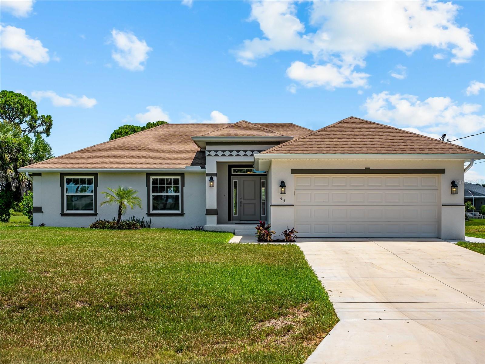 Located in the Pine Valley neighborhood of Rotonda West, this well-maintained home offers privacy, convenience, and access to a variety of community amenities. Enjoy vacant lots directly across the street, a vacant lot next door, and an additional neighboring lot available for purchase. Vaulted ceilings create an open feel throughout the main living area, while the four bedrooms provide flexibility for guests, a home office, or other needs. The large covered rear porch offers a comfortable space for relaxing or entertaining outdoors. Additional features include a full irrigation system, extended concrete patio and walkway, and ceiling fans throughout. Rotonda West is a non-gated, non-age-restricted community with low HOA fees of approximately $190 annually and access to parks, a clubhouse, tennis and pickleball courts, and maintained common areas. The community is home to five golf courses with 99 holes of play and features more than 20 miles of canals, ponds, and lakes that attract local wildlife. Conveniently located near shopping, dining, and Gulf beaches, this property is well suited as a primary residence, seasonal home, or investment opportunity.