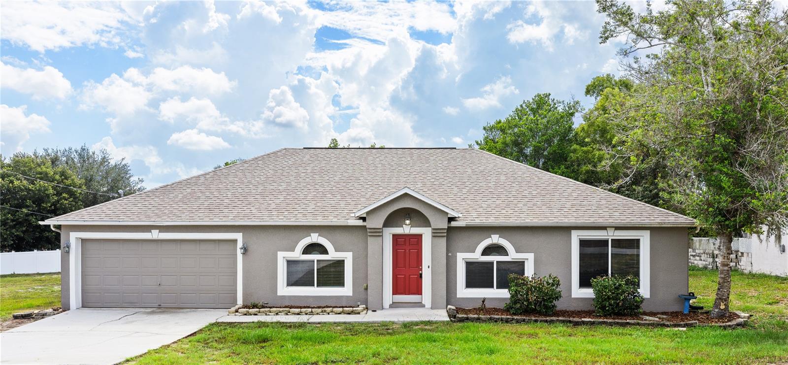 LARGE, SPACIOUS HOME ON ALMOST A QUARTER-ACRE LOT!
Welcome home to this spacious 4-bedroom, 2-bathroom home with a 2-car garage, offering 2,238 square feet of living space. Built in 2002, this well-maintained home features soaring high ceilings and a desirable split-bedroom floor plan designed for both comfort and privacy. New Roof December 2023. Brand new interior paint, new carpet and LVP flooring, and updated lighting fixtures.
The expansive kitchen is perfect for cooking and entertaining, featuring granite countertops, real wood cabinetry, a center island with an additional prep sink, a deep single-bowl undermount sink, two pantries plus a cabinet pantry, and stainless steel appliances, including a brand-new microwave. The kitchen opens seamlessly to the family room, while a formal living room and formal dining room provide additional space for gatherings and special occasions.
The generous primary suite measures approximately 18' x 13' and includes two walk-in closets, a relaxing garden tub, and a separate walk-in shower. Luxury vinyl plank flooring and 20" x 20" ceramic tile flow throughout the home.
Sliding glass doors lead to an extended screened lanai with both covered and open-air areas, providing the perfect setting to enjoy Florida's beautiful weather and entertain family and friends. Situated on an almost quarter-acre lot, there's plenty of outdoor space for gardening, play, or future possibilities.
Additional updates include new windows installed in 2008. Conveniently located near shopping, restaurants, and the hospital, with Tampa and some of the nation's top Gulf Coast beaches just about an hour away.
This spacious home offers the perfect combination of size, functionality, and location—schedule your private showing today!