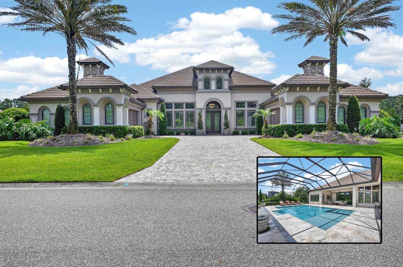 Imagine waking each morning to sweeping golf course and shimmering water views from your private luxury estate, perfectly positioned on the 14th hole behind the exclusive gates of Plantation Bay Golf & Country Club. Sip your morning coffee beside the resort-style pool, spend afternoons enjoying championship golf or the stunning $30 million Founders Clubhouse, and end your evenings entertaining beneath the stars from your extraordinary outdoor retreat. This former ICI model home offers a lifestyle few ever experience—where elegance, comfort, and resort-inspired living come together seamlessly.

Designed to impress, this breathtaking 4-bedroom, 4.5-bath residence opens effortlessly through dramatic pocket sliding glass doors to a spectacular screened lanai featuring a gas-heated pool and spa with Bluetooth automation, integrated surround sound, custom fire feature, summer kitchen, and expansive entertaining spaces overlooking the fairway. Inside, every detail reflects sophistication, from the designer finishes and architectural craftsmanship to the gourmet chef’s kitchen, elegant wet bar, and private wine room curated for unforgettable gatherings.

Retreat to the lavish owner’s suite where spa-inspired luxury awaits with a soaking tub and oversized walk-in shower designed for total relaxation. Premium features including electric patio shutters, advanced Luma security system, whole-home water purification, instant hot water, EV charging station, and dual garages for four vehicles elevate everyday living. More than a home, this is an extraordinary lifestyle defined by luxury, prestige, and effortless Florida living. Luxury without the stress, delays, and escalating costs of building.