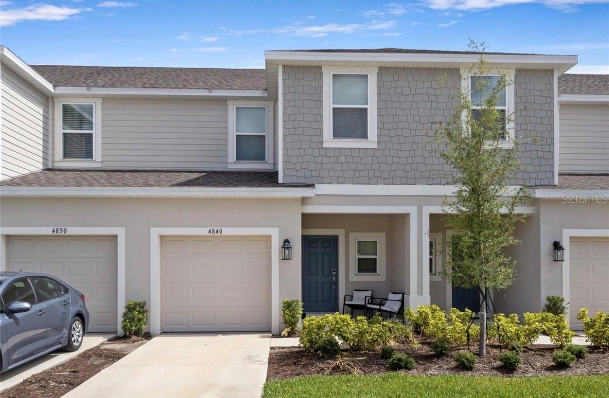 Stunning 3 bedroom 2.5 bath townhome located in St Cloud, Fl. Newly built in 2024 is available For Sale. All rooms are on the 2nd floor, the kitchen is immaculate with updated stainless steel appliances. All appliances are 1 year old. There is a one car garage with a private patio with lots of backyard space and no back neighbors. The laundry area is upstairs for added convenience. There is plenty of storage in this townhome with under stair storage, a large pantry, linen closet and 3 bedroom closets. Design highlights include: Tile on first floor, quartz counter tops, all appliances included, window treatments, and ring doorbell system. There is a community pool in a very quiet neighborhood along with a playground. Located 20 minutes from Lake Nona and 10 minutes from Highway 92 and lots of shopping and restaurants close by.