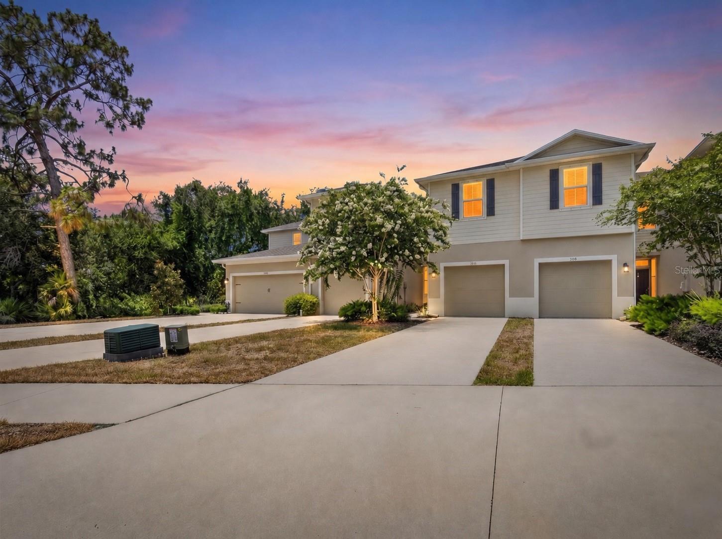 Rare pond and conservation views in the maintenance-free community of The Preserve at Gulf Trace! This beautifully maintained 3-bedroom, 2.5-bathroom townhome with a 1-car garage offers 1,444 square feet of comfortable living space, a peaceful natural backdrop, and the most desirable settings in the community. Step out back to the screened lanai, where you can enjoy your morning coffee, grill in the evening, watch local wildlife and birds, or take in the incredible sunsets overlooking the tranquil pond and tree-lined conservation area. This is one of the few homes in the community offering both pond and conservation views, creating a private and relaxing outdoor setting. Inside, the first floor features an open-concept layout designed for everyday living and entertaining. The beautiful kitchen offers granite countertops, 42-inch cabinetry, an eat-in dining area, and a seamless flow into the spacious living room, where the water and conservation views continue to shine. A convenient half bathroom is also located downstairs. Upstairs, you’ll find the inside laundry area, two guest bedrooms, a full guest bathroom with quartz countertops and a tub/shower combination, and an oversized primary suite that can easily accommodate king-size furniture. The primary bedroom offers peaceful sunset views, a walk-in closet, and a beautiful ensuite bathroom featuring dual sinks, quartz countertops, a linen closet, and a fully tiled step-in shower. Additional features include hurricane shutters, hardwired ethernet ports throughout the home to maximize internet connection, and a thoughtfully designed split-bedroom layout. The low HOA and NO CDD make this home even more appealing, with the HOA including cable, high-speed internet, lawn maintenance, landscaping, exterior maintenance, exterior painting, escrow reserves for roof, exterior insurance, and outside pest maintenance. The Preserve at Gulf Trace offers true maintenance-free living along with community amenities including a playground and dog park. Ideally located minutes from Anclote Key State Park, Key Vista Nature Park, shopping, dining, Howard Park Beach, Sunset Beach, the J. Ben Harrill Recreation Complex with tennis courts, historic Tarpon Springs and the famous Sponge Docks, and downtown New Port Richey. If you’re looking for low-maintenance living with peaceful water and conservation views, this home is a must-see!