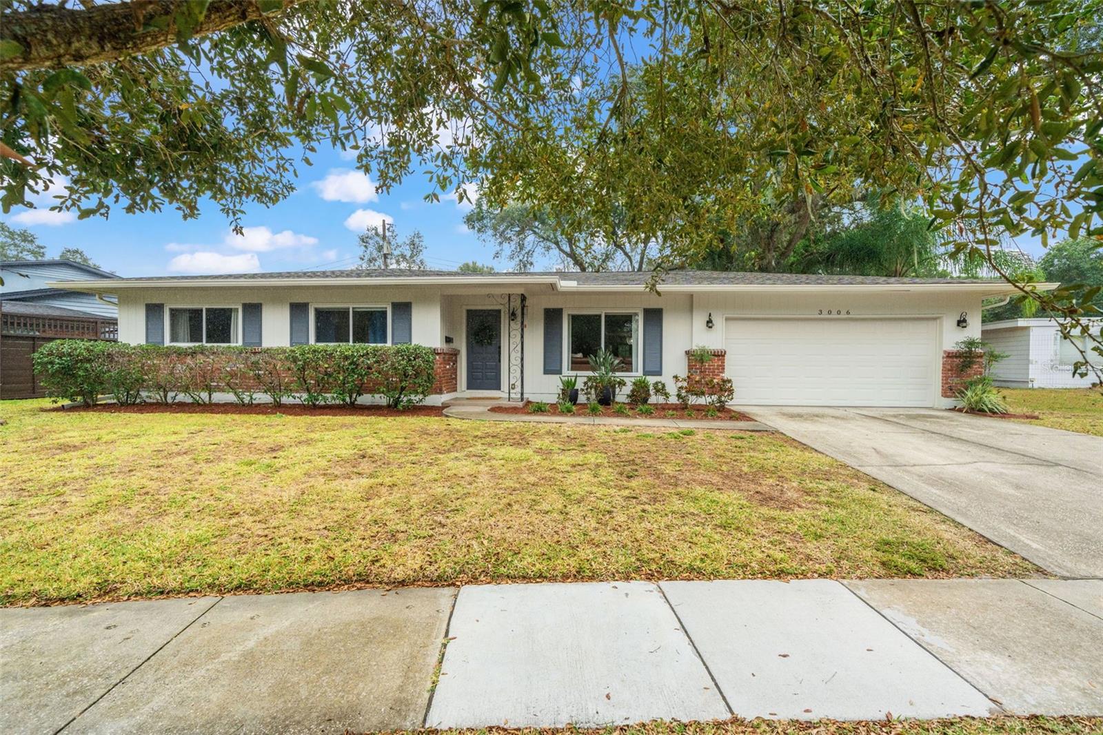 Welcome to your dream home in Original Carrollwood! This charming 3-bedroom, 2-bathroom, 2-car garage pool home is a true gem, nestled on an oversized lot on a tranquil, tree-lined street in the highly sought-after Old Carrollwood neighborhood.
Upon entering, you'll be greeted by a spacious living room featuring a large window and beautiful engineered hardwood floors. The formal dining room, perfect for hosting meals, leads seamlessly from the living area. A delightful bonus room awaits, leading outside, offering the perfect space for a family room or playroom. This additional area adds versatility and extra living space to accommodate various lifestyle needs.  The eat-in kitchen boasts a breakfast bar, crown molding, and picturesque views of the pool.  The master bedroom is a spacious haven with abundant natural light, a walk-in closet, and an en suite bath for your comfort and convenience. Two additional well-sized bedrooms provide ample space for family or guests, and there's even a dedicated office space off the dining room.
The two-car garage not only accommodates your vehicles but also offers additional storage space. The backyard is a true oasis, serving as your private retreat with, a covered patio, sparkling screened-in pool and fire pit. It's the perfect setting for entertaining family and friends or simply enjoying the beautiful Florida sunshine. This home comes with several recent upgrades, including a new roof in 2022, pool resurfacing in 2022, new pavers, and the exterior was freshly painted in 2023. The meticulous care and attention to detail are evident throughout.  Conveniently located, this home is just a short walk away from the Lake Carroll boat ramp, White Sands beach, multiple private community parks, and unique neighborhood events. Enjoy quick access to shopping, dining, I-275, Tampa International Airport, Raymond James Stadium, the Veteran's Expressway, and more. Don't miss the opportunity to make this beautifully maintained home yours. Schedule a showing today and envision the lifestyle that awaits you in Carrollwood.