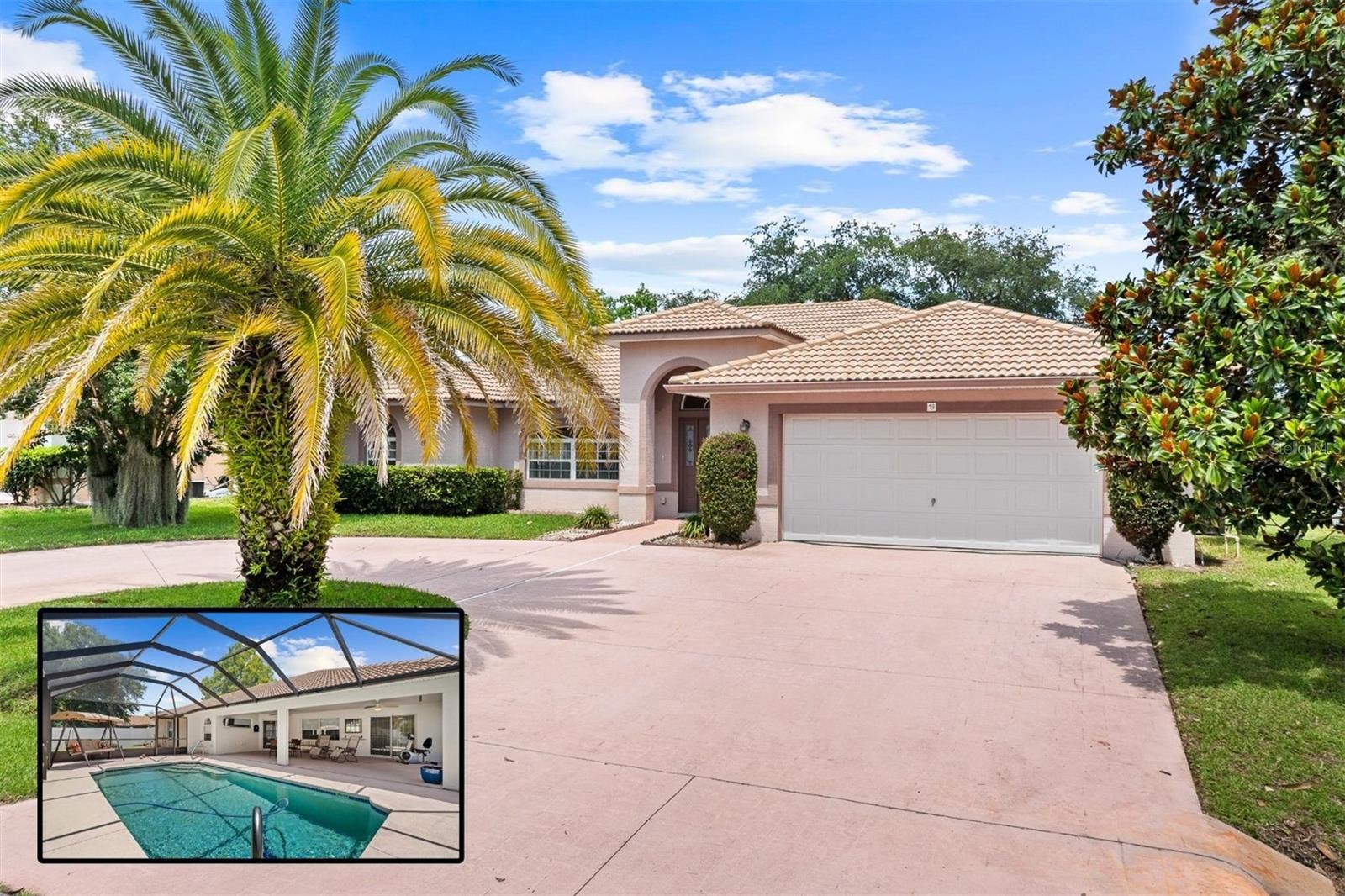 Imagine coming home to your own private Florida retreat, tucked away on a peaceful street in the heart of Palm Coast. High and dry and move-in ready, this Amaral Custom Home combines quality block construction, a durable tile roof, and a beautiful screened-in pool—all for under $400,000.

From the moment you arrive, the stamped concrete circular driveway creates standout curb appeal. Inside, soaring vaulted ceilings, an open-concept layout, and abundant natural light make the home feel bright, spacious, and welcoming. The split-bedroom floor plan offers privacy and functionality, while the main living areas are designed for comfortable everyday living and entertaining.

Another highlight of the home is the screened-in pool and fully fenced backyard, complete with an 8x12 storage shed. Whether you're enjoying your morning coffee, spending the afternoon poolside, or hosting friends and family, this outdoor space is the perfect place to relax and enjoy Florida living year-round.

Conveniently located just minutes from shopping, dining, parks, and everyday essentials, with easy access to US-1 and only 10 miles from Flagler Beach, this home offers the perfect blend of peace, convenience, and lifestyle.