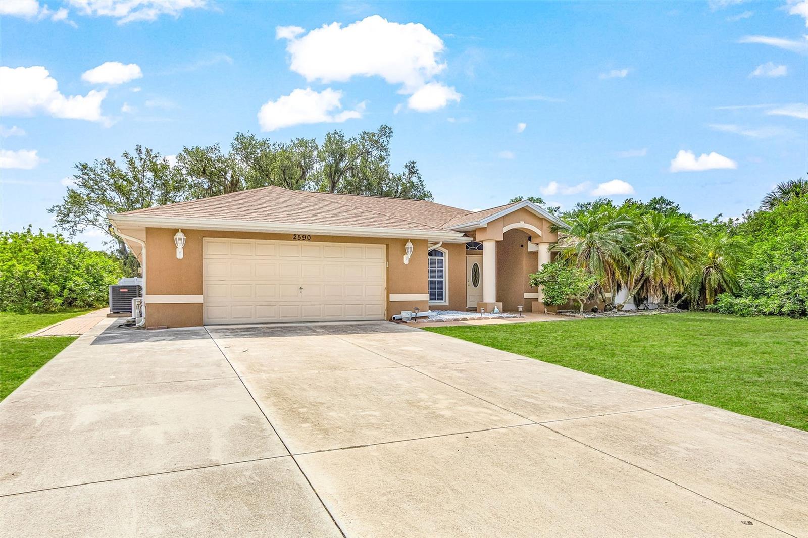 This beautifully maintained 3-bedroom, 2-bathroom home at 2590 Abbotsford St, North Port, FL offers a rare combination of comfort, location, and income potential. Situated in a quiet neighborhood, the property provides a peaceful residential setting while still being close to local conveniences, schools, and major roadways.

The home features a private pool, creating the perfect space for relaxation or entertaining guests year-round. One of the standout features is its lakefront positioning with a backyard that directly borders a park, offering unobstructed green views, added privacy, and a serene natural setting that is hard to find.

Significant recent upgrades add strong value and peace of mind, including a new roof installed in 2023, new AC 2023 and a brand new well pump in 2026. The property is currently operating as a successful short-term rental, making it an excellent turnkey investment opportunity with proven income potential.

The garage has been thoughtfully converted into a versatile man-cave/flex space, ideal for entertainment, gaming, gym, or additional living use. This space can easily be converted back into a traditional garage if needed by the buyer.

Overall, this property offers a unique blend of lifestyle and investment appeal, lakefront living, pool enjoyment, park-side privacy, and strong rental performance in one complete package.