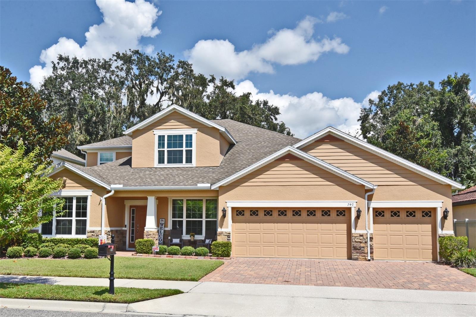 Introducing a spectacular 5-Bedroom, 4-Bathroom two-story home in the Winter Springs Village community. This residence is a masterpiece of elegance and comfort, nestled in a community that offers an array of amenities for a truly exceptional living experience. The front of the house boasts a captivating water view, creating a serene ambiance. At the rear, a lush conservation area provides a private retreat. Inside, the kitchen is a culinary enthusiast's dream, featuring 42-inch cabinets, granite countertops, and new appliances installed in August 2022. A gracious butler pantry adds a touch of sophistication, while the formal dining room and living room provide ample space for entertaining guests. Four spacious bedrooms downstairs offer comfortable sanctuaries. The upstairs bedroom offers a bathroom and loft. The backyard is a haven of relaxation, perfect for unwinding on warm Florida afternoons. Additionally, the community offers a clubhouse that is available for the residents to rent, community pool, and recreational area, providing ample opportunities for leisure and socializing. This home is a rare find, seamlessly combining luxury, functionality, and the natural beauty of its surroundings. Near the Seminole County Trail, Central Winds Park, The Winter Springs Town Center, schools, shopping and entertainment. Come and experience the magic for yourself – schedule a viewing today and step into the life you've always dreamed of!