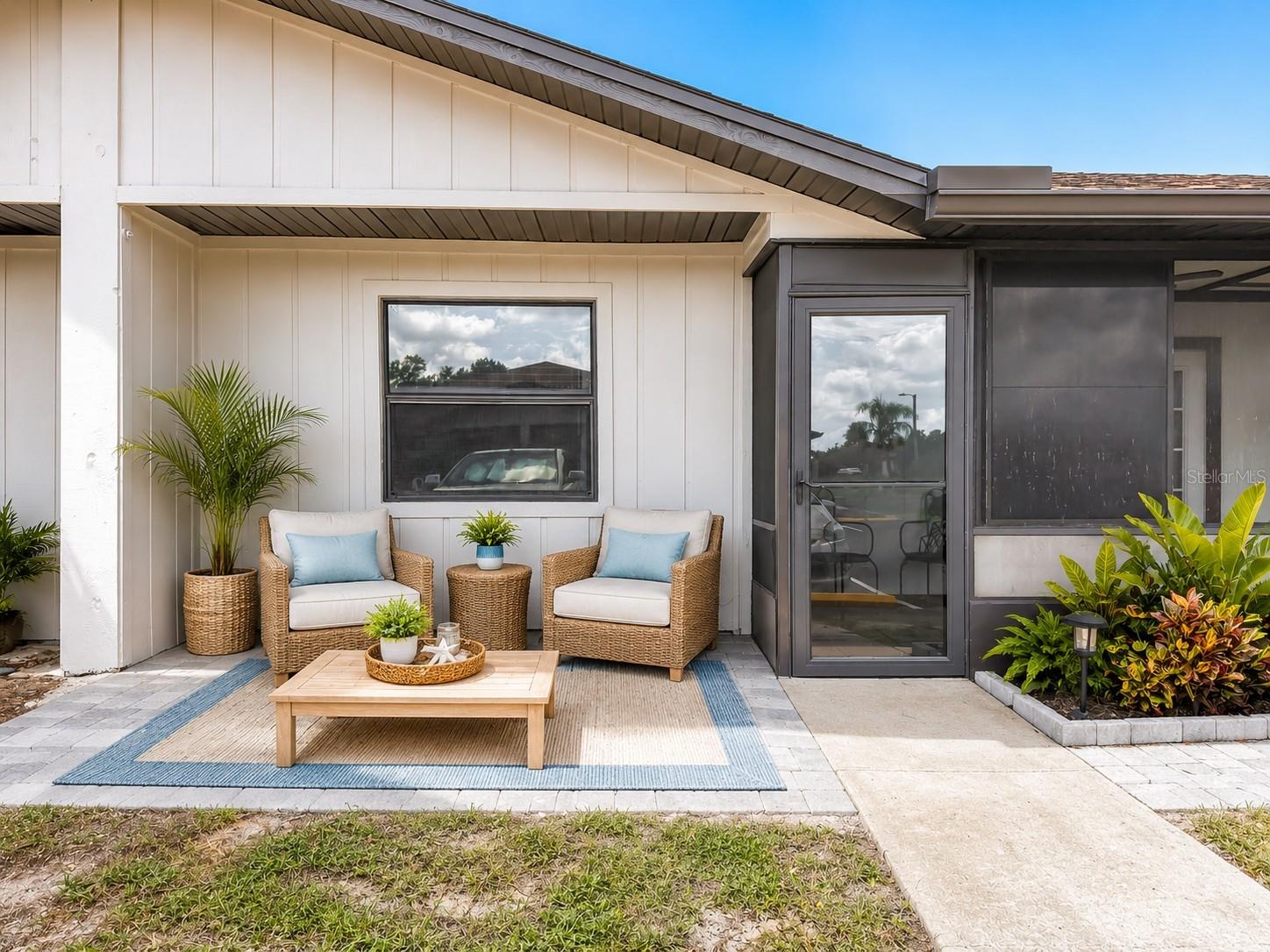 Virtually Staged. Welcome to easy Florida living in the highly sought-after 55+ Heritage Village community! This beautifully completely remodeled villa is move-in ready and offers the perfect blend of comfort, quality, and convenience—located just a couple of miles from the world-famous Gulf beaches.

This meticulously updated home features a stunning kitchen with granite countertops, brand-new cabinetry, a breakfast bar, convenient coffee station, double oven, and all-new stainless Samsung appliances, making it perfect for both everyday living and entertaining.

Major updates provide peace of mind, including a 2.5-ton A/C and heat pump (2021) air handler (2019), Google Nest thermostat, water heater (2018), and a new Amana washer and dryer (2026). The spacious laundry room offers plenty of additional storage.

The home features ceramic tile flooring throughout the main living and high-traffic areas, with comfortable carpeting in the bedrooms. Both bathrooms have been tastefully updated with new vanities and granite countertops. The guest bedroom includes a Murphy bed, providing flexibility for overnight guests or a home office.

French doors open to the inviting front porch, while both the front and rear screened lanais feature newer Florida windows and beautiful paver patios (2023), creating ideal spaces to enjoy Florida's year-round sunshine.

Heritage Village offers an active, low-maintenance lifestyle with outstanding amenities, all just minutes from Anna Maria Island, shopping, restaurants, medical facilities, golf, and Gulf beaches.

Whether you're looking for a full-time residence, seasonal getaway, or retirement retreat, this exceptional home offers incredible value in one of Bradenton's most desirable active adult communities.

55+ Community • Active Adult Living • Heritage Village • Bradenton Florida • Completely Remodeled • Move-In Ready • Granite Countertops • Double Oven • Samsung Stainless Appliances • Coffee Station • Breakfast Bar • Murphy Bed • Google Nest Thermostat • New A/C • Heat Pump • Florida Room • Screened Lanai • Paver Patio • Minutes to Anna Maria Island • Gulf Beaches • Retirement Home • Snowbird Retreat • Low-Maintenance Florida Living