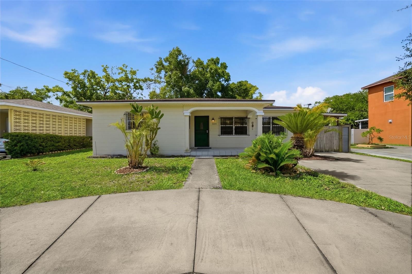 Rare opportunity in the heart of South Tampa, priced for buyers looking to create value in one of Tampa Bay's most sought-after markets. Located in the Oaklyn subdivision within the highly desirable Plant High School district, this 2-bedroom, 1-bath block home offers a solid foundation and numerous possibilities for renovation, expansion, or personalization.

The property features a 332-square-foot finished garage/workshop, providing flexible space for storage, hobbies, a home office, gym, studio, or other future uses. An additional 310-square-foot covered carport offers covered parking and added functionality. Additional highlights include a circular driveway, ample parking for multiple vehicles and recreational equipment, and a spacious backyard with room to create your ideal outdoor living space.

Situated on an RS-50 zoned lot, this property presents an opportunity for buyers to explore future improvements while enjoying a premier South Tampa location. Conveniently located just minutes from Hyde Park, SoHo, Bayshore Boulevard, Midtown Tampa, International Plaza, Tampa International Airport, and the rapidly growing Westshore District.

This property requires TLC and is being sold strictly AS-IS. Whether you're a homeowner, investor, or buyer looking to customize a property in a highly desirable location, this is an opportunity you won't want to miss. Schedule your showing today.