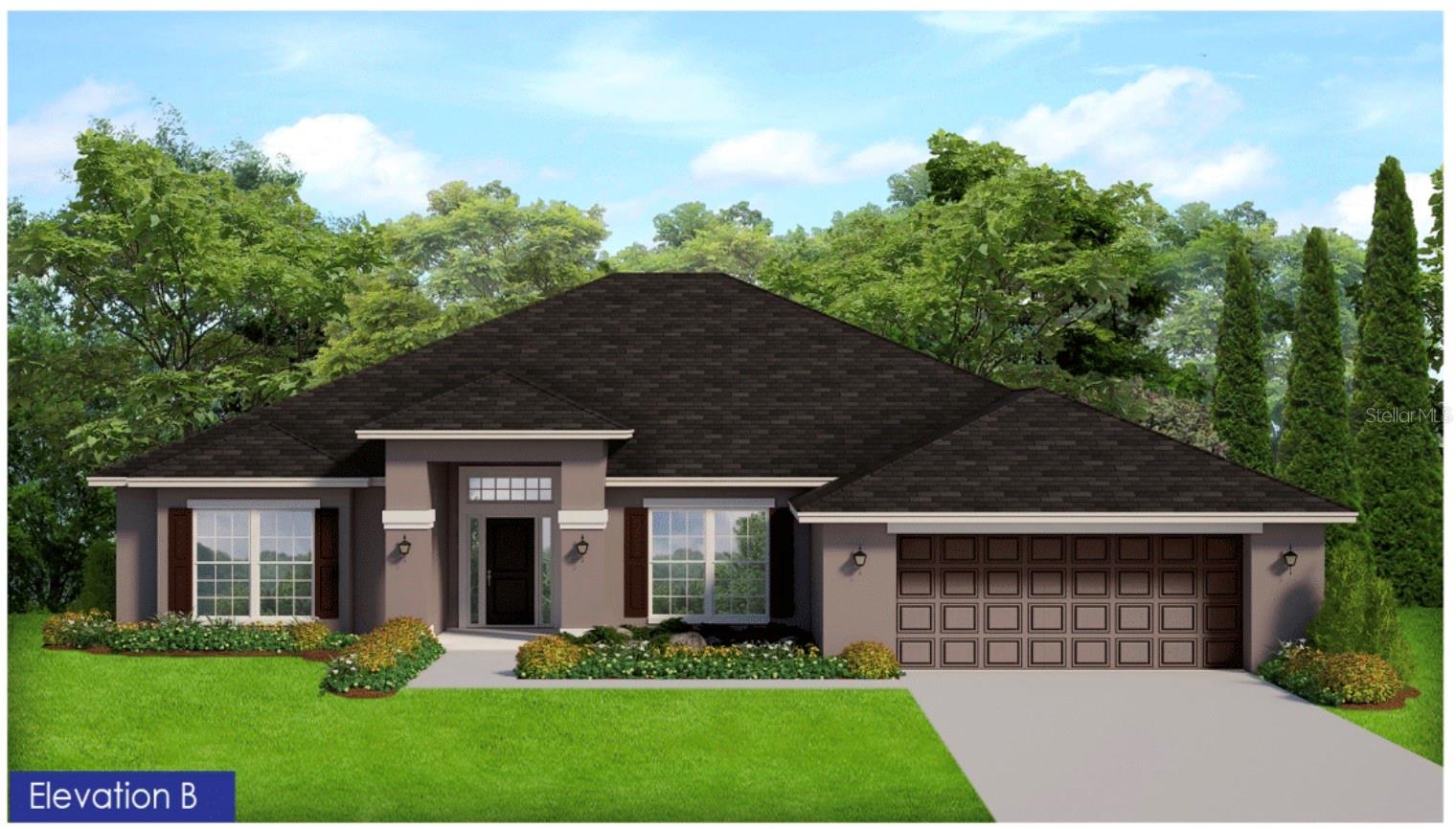 Under Construction. Imagine coming home to over an acre of land where you finally have the space to live the lifestyle you've been dreaming about. The popular 2330 floor plan offers 4 spacious bedrooms, 2 baths, a 3-car side-entry garage, and an open-concept design perfect for everyday living and entertaining. The oversized kitchen overlooks the family room and dining area, creating the ideal gathering space for family and friends. Step outside to your covered lanai with plenty of room to add a pool, workshop, or simply enjoy the privacy of your backyard. Located in Hill Country Estates, you'll enjoy NO CDD, estate-sized homesites, and the quality craftsmanship Adams Homes is known for. Ask about current builder incentives and make your dream of owning acreage a reality today! Photos are of a similar model home. Some photos have been digitally enhanced with virtual staging to showcase potential layouts.