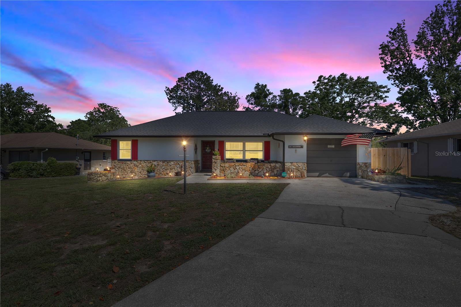 Looking for an affordable, move-in ready home in a desirable neighborhood? Look no further! This beautifully updated 2-bedroom home with a versatile bonus room, 1 full bath, 1 half bath, and a 1-car garage is packed with upgrades and located on a quiet road leading to a cul-de-sac—meaning no through traffic. Major improvements include a 2022 roof, 2017 energy-efficient windows, 2016 HVAC system, gutters surrounding the entire home, and a newer privacy fence. The spacious driveway offers plenty of room for guests, in addition to the 1-car garage. As you approach the home, you’ll appreciate the inviting front sitting area—perfect for enjoying your morning coffee while listening to the birds. Step inside to find a spacious living room highlighted by soaring vaulted ceilings that create an open and airy feel. The primary suite offers dual closets, while all rooms have been freshly painted and feature ceiling fans for added comfort. The kitchen has been tastefully refreshed with painted cabinetry, updated hardware, an upgraded sink, and a modern touchless faucet. The three flush-mounted kitchen lights offer adjustable brightness settings, adding both style and functionality to the space. There’s also a charming eat-in kitchen area perfect for casual dining. The beautifully updated half bath is conveniently located near the indoor laundry room and garage. Both toilets even feature built-in night lights for an added modern touch. A versatile bonus room, currently being used as a third bedroom, offers endless possibilities for a home office, hobby room, or additional living space. To top it all off, there’s a wonderful Florida room to enjoy year-round. And yes — there’s NO HOA! Plus, this home is connected to public water and public sewer, so there’s no need to worry about maintaining a well or septic system or paying additional HOA fees. All of this for just $214,900 — simply move in and start enjoying your new home!