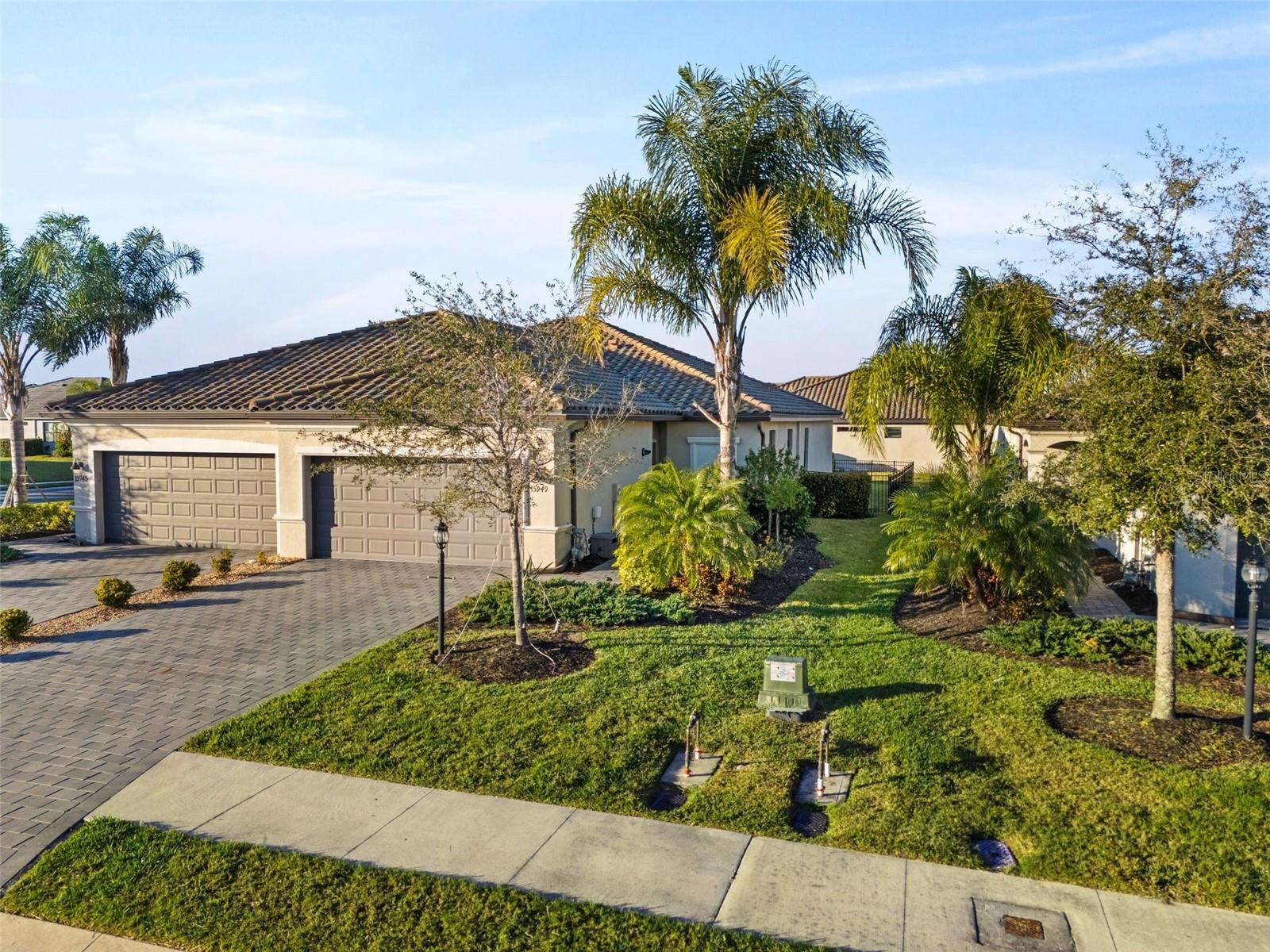 Welcome to 15949 Clear Skies Place! This lovingly maintained villa is located in the desirable Lorraine Lakes community, and is just a stones throw away from the expansive amenity center. This beautiful gated community truly provides the resort lifestyle dream. Residents enjoy access to amenities like the grand clubhouse, resort pool and spa, fitness center, putting green, and more!

Inside the home you will find a primary bedroom with an ensuite bath, two additional bedrooms, and additional bath. This home offers a thoughtfully designed layout that flows seamlessly from room to room, featuring high ceilings and tile flooring in the main living areas.
Along with being surrounded by serene water views and lush greenery, this home also comes with many appealing updates. There is a newer HVAC system, water filtration system, charging station, fresh paint, and a fenced in yard for your furry companion to enjoy. The space is perfect for relaxing or entertaining while taking in the peaceful outdoor setting.

Reach out and set up your private showing today!