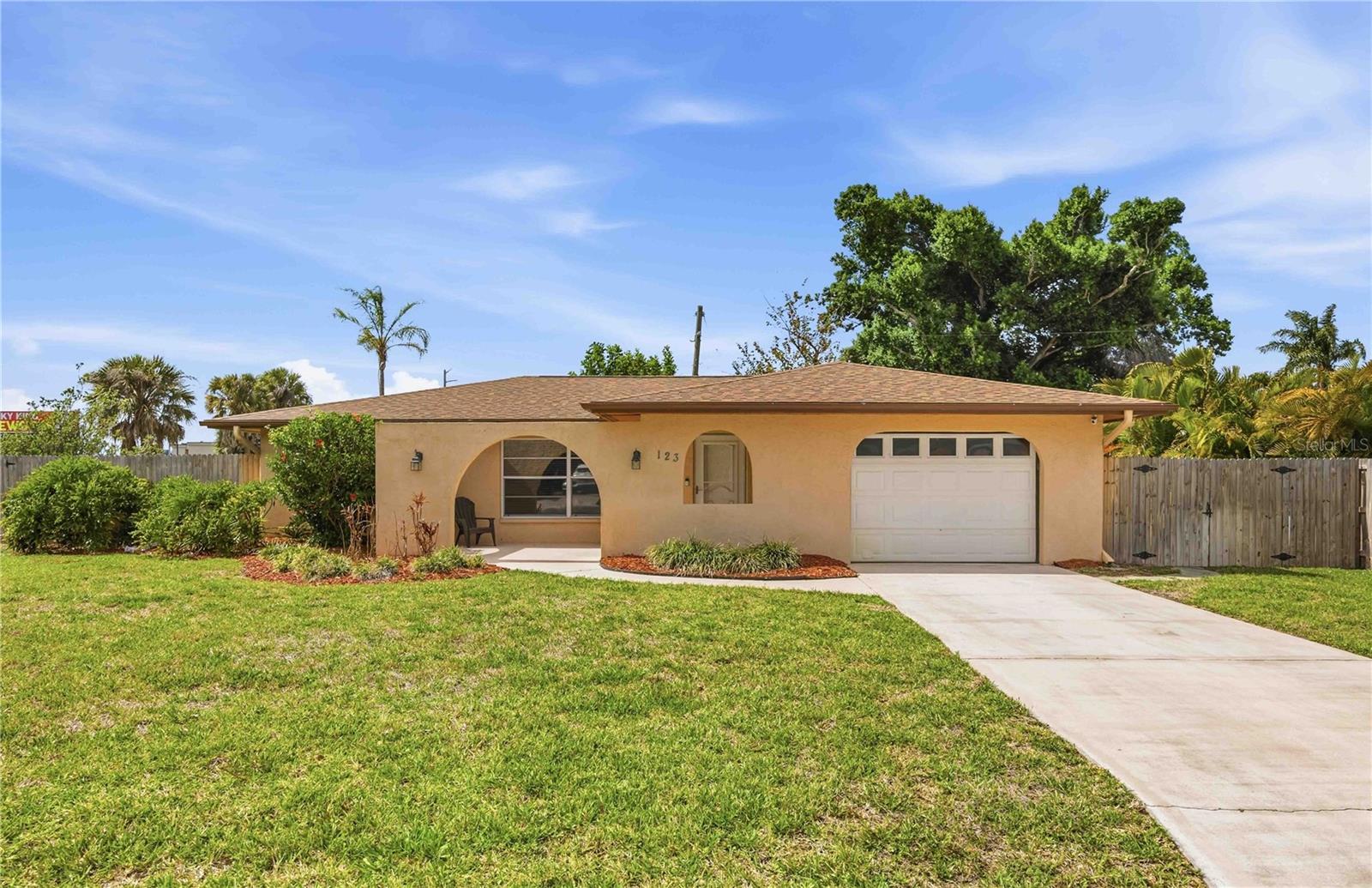 Move-in ready 2 bedroom, 2 bath single-family home in the heart of Venice, Florida, offering 1,480 sq ft of well-maintained living space on a generous 12,290 sq ft corner lot. This property presents an excellent opportunity for a first-time buyer, downsizer, or investor seeking a rent-ready home in a highly desirable location. Featuring a newer roof (2024) and AC system (2025), this home provides peace of mind and comfort. Inside, you'll find a spacious layout with a large living area and a separate family/Florida room, perfect for relaxing or entertaining. The home features tile flooring throughout, offering easy maintenance and a clean, cohesive look. The kitchen and living spaces flow seamlessly, creating an inviting environment filled with natural light. The split living areas allow for flexible use, whether for hosting guests, working from home, or creating additional lounge space. Outside, enjoy a private backyard with a storage shed, ideal for tools, hobbies, or extra storage. The corner lot provides added space and privacy, enhancing the overall appeal of the property. Located in a quiet, friendly non-HOA neighborhood, this home offers a relaxed Florida lifestyle while being conveniently close to shopping, dining, and the beautiful Gulf beaches. Situated in Flood Zone X, this property carries a lower flood risk, adding to its value and appeal. Whether you're looking for a primary residence, seasonal retreat, or a strong investment opportunity, this Venice gem checks all the boxes. For your convenience, this home is being offered turn-key furnished! Don't miss your chance to own a well-cared-for home in one of Southwest Florida's most sought-after areas.
