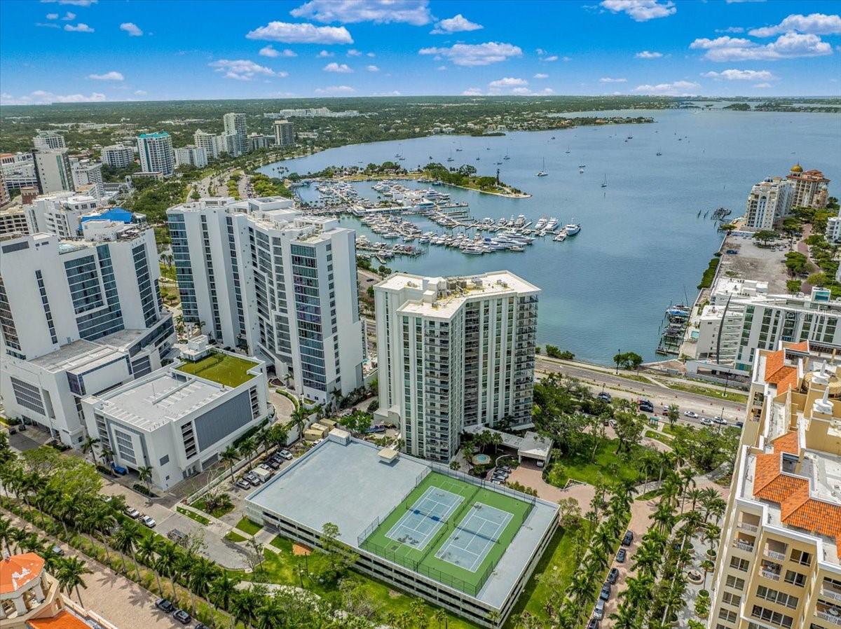 This One Watergate condominium in Downtown SRQ FL has location and endless views.
Looking for the unexpected, this home will not disappoint. A full, to the studs remodel in
2020 brings versatility to your personal style. These sellers live a warm and eclectic life. The
open spaces enhance the water, marina, and city views, and then watch the canvas flip to
an evening light-scape of the same view. With this remodeled open floor plan all eyes are
drawn to the unobstructed views through the floor to ceiling impact windows and doors onto
the wrap around covered patio with glass panel railing. The 7th floor view gives the feeling
you are right on the water. Their home has been open to many festivities. My favorite
celebration has been the 4th of July with fireworks set off on City Park in the Bay right in
front.
The decor includes Sonoma Valley American wire-brushed & hand scraped hickory wood
flooring, and warm color walls. The kitchen features an extended service and storage design
including a wine and beverage refrigerator. Highlights include Kraft Made cabinets and
Cambria quartz counter tops. Appliances feature GE Cafe series with induction range,
French door refrigerator & dishwasher. Double closet pantries with pull out drawers, and
stainless-steel farmhouse sink.
The spacious primary bedroom has real views of the Ritz and Quay towers in the
background. Soft lighting window treatments are perfect for the day and room blackout
shades are perfect for the evenings. The en-suite has a double vanity, storage mirrors with
digital LED lights, designer tiling and shower with dual showerheads. The over-sized closet
has been designer built out to maximize the square footage for two. The guest bedroom
doubles as mobile office. Across the hall from the second bath with complimenting style and
finishes with the primary bath. Unit 7C is in the coveted C stack which includes an interior
laundry room with exterior venting. So many details to see.
One Watergate has completed both Milestone and SIRS reports. They are ahead of the
state requirements on compliance. The property has completed many updates within the
past 5 years. From new elevators, roof, underground plumbing lines, exterior paint, updated
pool, landscaping, lighting, grills & pool furniture, and new fitness center. A complete
building remodel includes new tile, carpeting, wall paper, lighting, full catering kitchen and
community room, and unit doors from 18th floor down. The building electrical room is being
moved to the 2nd floor this spring and the lobby, social rooms, and management support
facilities will be completed within weeks.
Owners will enjoy a walkable Downtown lifestyle of the Sarasota Arts, restaurants,
entertainment and the bay parks. The Ritz spa packages are available to the public. Or pick
up the Bay Runner free trolley steps away which stops on St Armand's Circle and Lido Key
Beach.
With all said, at $740 square footage price Unit 7C is competitively priced. Can easily?
compare with other properties square footage priced at $1,000 plus. This is an incredible
opportunity to own this wonderful home to live, work, and play.