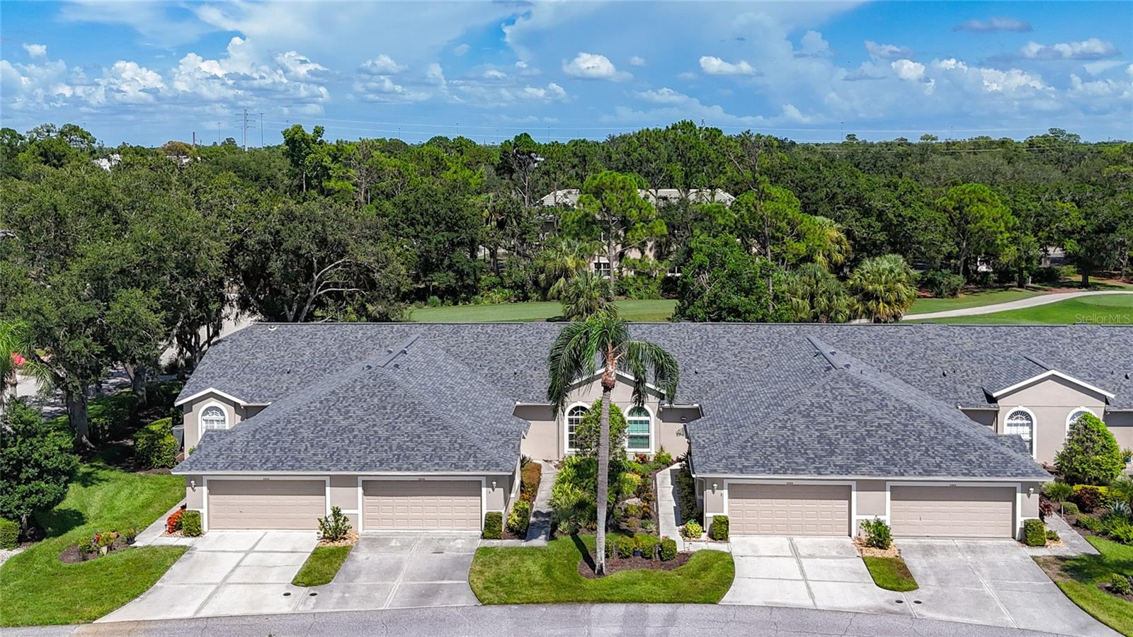 Virtually Staged. GOLF COURSE VILLA PRICED TO SELL!  Your Florida Country Club lifestyle is now even more affordable at this Tara Golf and Country Club Villa. Tara is a private member only club. This updated villa includes a deeded Class ’A’ equity golf membership that transfers to the new owner.  On the 8th tee boxes you enjoy views of natural Florida tropical greenery while being entertained by watching the golfers as they tee off.  The Villas exterior is recently updated with a new roof in 2023, exterior paint 2022, new community pool pump and heater, irrigation system and more. Plus, the villa’s interior has updated flooring, crown molding, shutters, and the kitchen features extra built in storage, granite counters, and spacious eat-in sunny and bright space. This spacious 2 bedroom plus Den, 2 updated bathrooms, 2 car attached garage with new hurricane rated garage door 2021. The lanai bonus room has impact sliding doors updated 2015 and can also have a 12’x15’ screened lanai added to the patio to further enhance your outdoor enjoyment.  A Class "A" equity golf membership accompanies this villa with an abundance of amenities including Tara's Championship 18 hole Golf Course, Har-Tru tennis courts, pickle ball plus a new 5 court pickle ball center is under construction and will be ready for play in late 2025. The country club facilities include a Fitness Center with state of the art equipment, hot tub, sauna. The Clubhouse features bar and casual grill room, fine dining, with additional screened patio for outdoor dining. A concession stand at the main clubhouse pool is conveniently located on the turn-around between the 9th and 10th holes. The driving range, short game practice area, putting green, and pro-shop form the hub of daily golf activity.  Tara offers something for everyone with a very active social and entertainment calendar. 2026 fees for Class A golf membership are $547.62 monthly plus $60.00 food minimum. A one-time Resale Capital Contribution fee of $6,571.44 is payable at closing. Quarterly condo association fees for exterior maintenance free living are $1225.00. The Tara Master Association annual fee is $1,170.81 that includes Comcast premium bundle for internet and cable TV plus HBO/MAX. This annual fee also includes maintenance of the common area landscaping and the perimeter maintenance of the common grounds. Easy access to I-75, airports, great shopping and UTC mall, arts, theater, entertainment, dining, and the award winning beaches on the Suncoast of Florida. Make The Villas at Tara Golf & Country Club your Florida lifestyle!