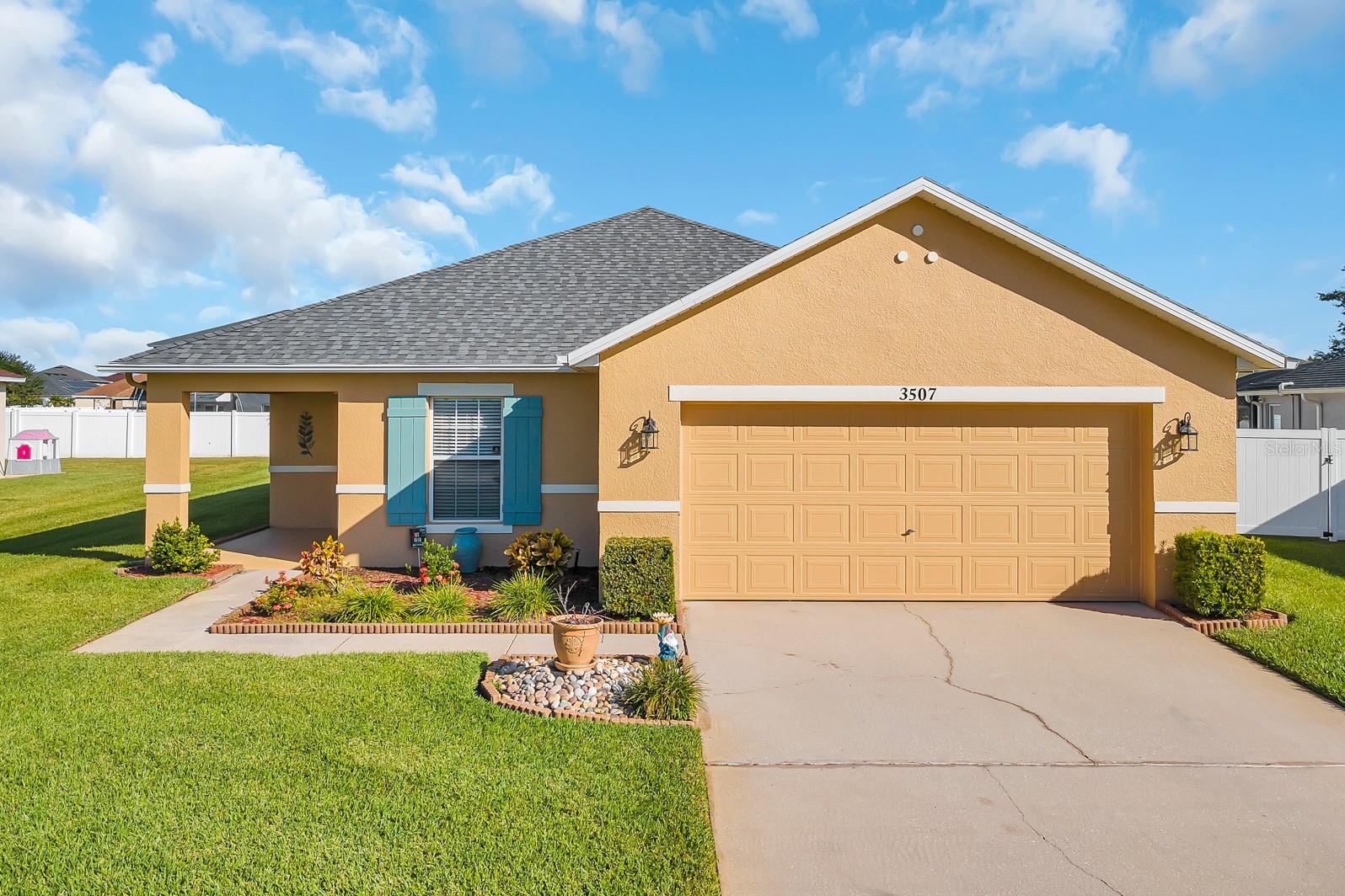 Take a look at this inviting and comfortable residence featuring recently installed roofing and floorings. The home comprises three bedrooms, with the master bedroom distinguished as the most spacious and premium area within the home. Additionally, it offers two full bathrooms and spans a total of 1682 square feet. The kitchen showcases exquisite new countertops and a relatively new refrigerator, providing convenient access to the extensive backyard. Home is equipped with hurricane shutters and newly installed insulation. The residence is situated in close proximity to FL Turnpike exits, grocery establishments, and some of the town's finest restaurants. Notably, it entails low Homeowners Association (HOA) fees and is exempt from Community Development District (CDD) charges.  Send your offers now, for this is a great deal and you do not want to miss out.