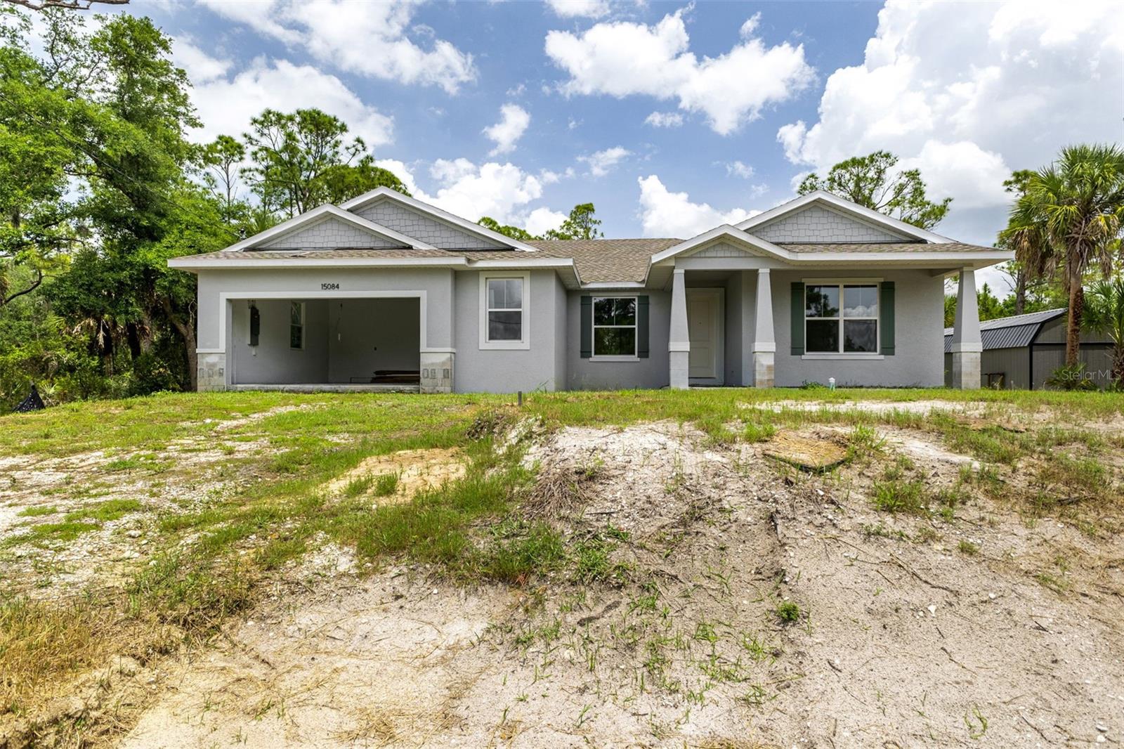Unlock the potential of this unfinished residential construction project located in Port Charlotte. Situated on a .23-acre lot, the current layout is designed for a 3-bedroom, 2-bath home with an additional den/office, offering flexibility for a home workspace, study, or guest room.

This property is not complete and will require substantial work to finish construction. The home is being sold in its current unfinished condition, and the buyer will be responsible for completing all remaining construction, permits, inspections, and any requirements necessary to obtain occupancy. With the framework of a desirable floor plan already in place, this property provides an excellent opportunity for investors, builders, or buyers looking to customize a home to their own tastes and specifications.

Conveniently located near local shopping, restaurants, parks, schools, and everyday conveniences, this property offers the chance to create a custom residence in an established Port Charlotte neighborhood. Bring your vision and transform this unfinished project into a completed home.

Property is being sold As-Is. Buyers are encouraged to conduct their own due diligence regarding construction status, permitting, zoning, measurements, and costs associated with completing the project.