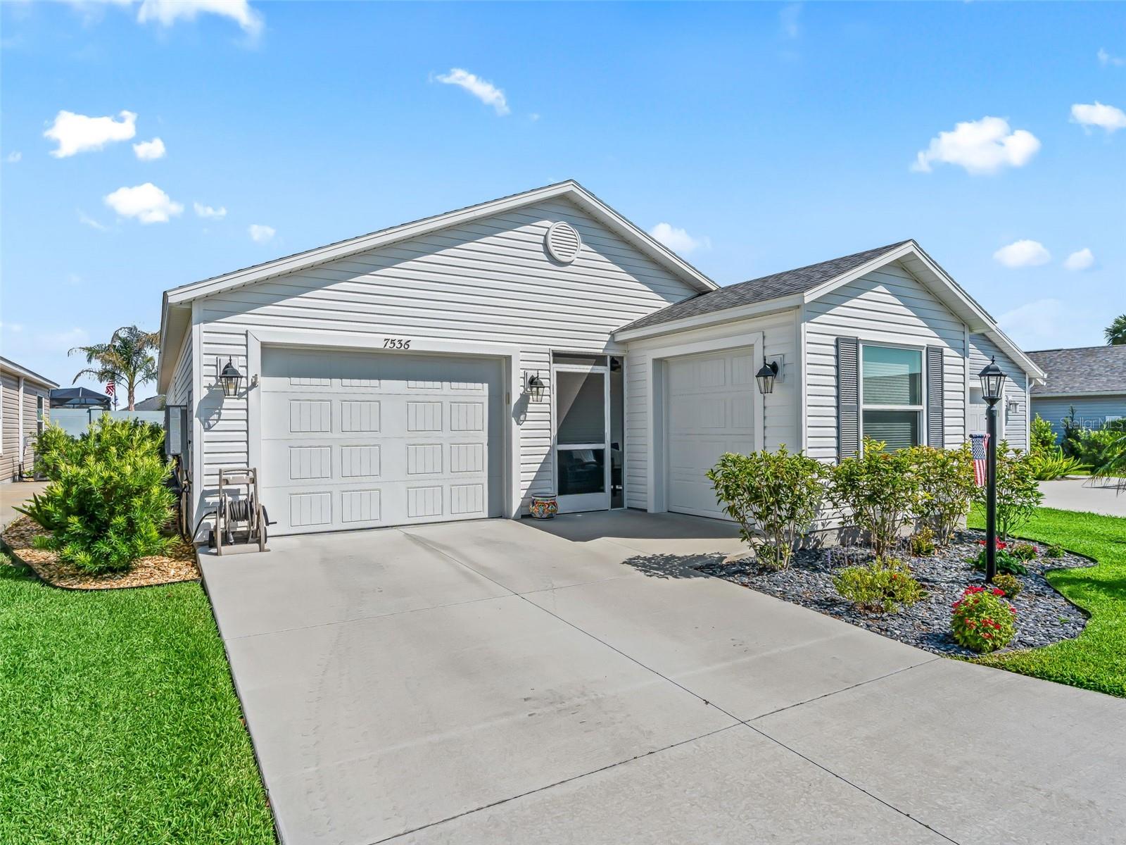 NO BOND - Luxury Living Without the Bond! Fully Turnkey in the Village of Dabney!

Experience effortless Florida living in this fully turnkey, almost-new, impeccably maintained 2-bedroom, 2-bath villa located in the desirable Annette Villas in the Village of Dabney. Best of all—NO BOND! With approximately 1,300 square feet of thoughtfully designed living space, this move-in-ready home offers the perfect blend of comfort, style, and convenience.

The open-concept floor plan is ideal for entertaining, featuring a spacious gourmet kitchen with a large breakfast bar, center island, elegant pendant lighting, under-cabinet lighting, pantry, gas range, and an instant hot water system conveniently located beneath the kitchen sink.

The inviting great room flows seamlessly to the screened lanai, where textured painted flooring creates the perfect space to relax and enjoy Florida’s beautiful weather. An additional moonstone patio offers even more room for outdoor dining or entertaining.

Retreat to the luxurious primary suite, complete with a generous walk-in closet, dual vanities, a large linen closet, bidet, and a beautifully appointed walk-in shower featuring sleek glass doors with modern framing.

The oversized garage is designed with functionality in mind, offering a vented air-conditioning system, insulated garage door, a Water Filtration System, and a workbench with shelving. The dedicated golf cart garage is equally impressive, featuring a utility sink and additional shelving for extra storage.

Meticulously cared for and truly move-in ready, this exceptional home allows you to begin enjoying The Villages lifestyle from day one.

Schedule your private showing today and discover why this beautiful turnkey villa is the perfect place to call home.