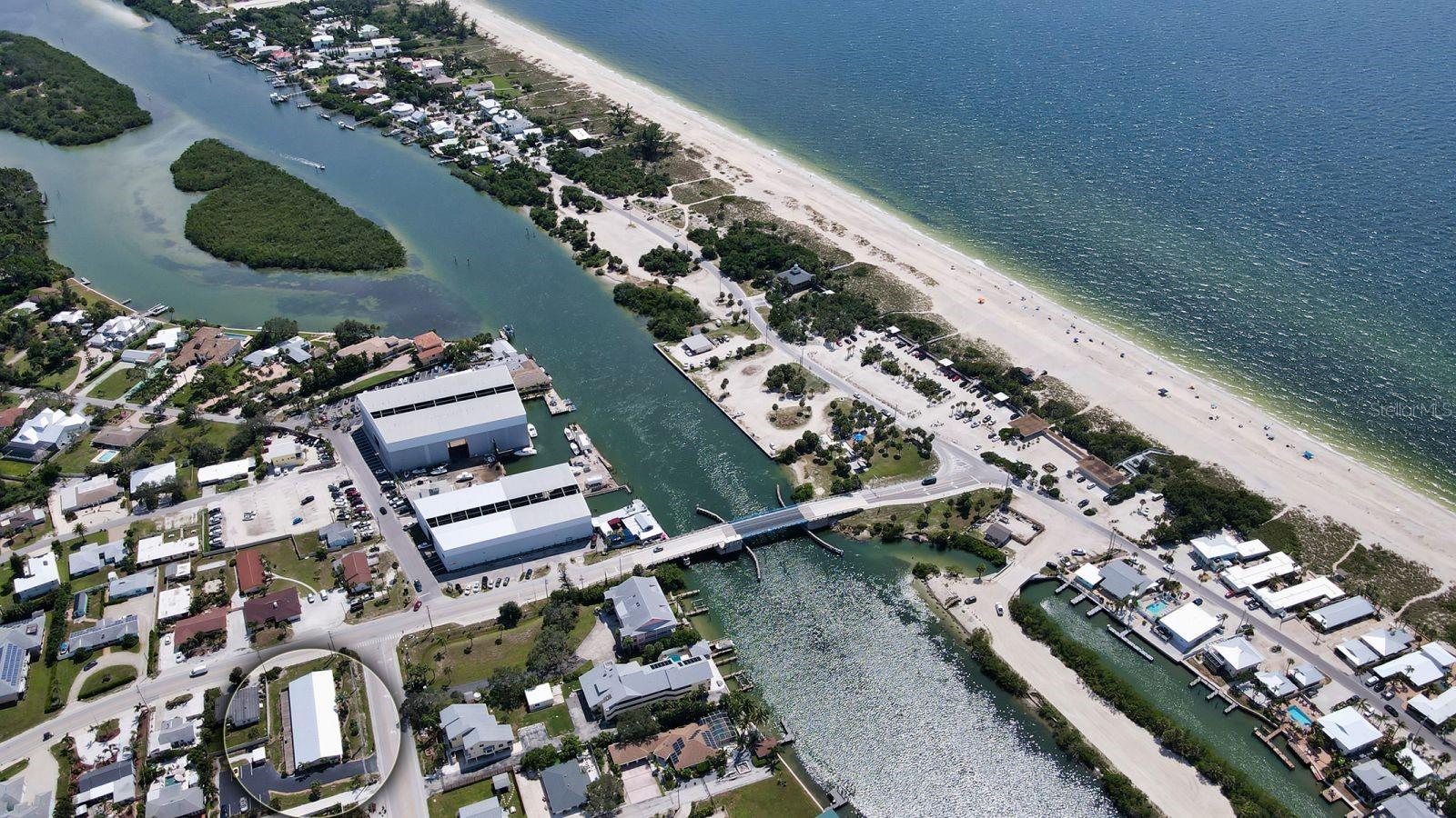 Beach lovers and boaters, don’t miss this amazing opportunity! This adorable 2-bedroom, 2 bath, turnkey furnished property is only one block to the Intracoastal Waterway and Casey Key/Nokomis Beach!!! Cozy living area decorated in a charming coastal theme.  There is a spacious kitchen with sliding glass doors to an enclosed porch decorated island style.  Enjoy a margherita under the tiki window covering.  New ceramic tile floors.  The primary and guest baths were both updated in 2021. High impact windows and sliders. Small friendly complex of only 5 units.  Recent updates include a new metal roof, soffits, fascia and gutters.  Freshly painted exterior and new exterior lighting.  It’s all about location and you just can’t beat this one.  Two waterfront restaurants across the street.  Just minutes to downtown Venice with its charming ambiance, superb dining options and boutique style shopping.  Free concerts in the park during season.  Enjoy a bike ride along the Legacy Trail for miles of serene landscape.  Pet friendly complex.  Desirable rental policy of a one month minimum 12 times per year.  Boat storage for sale or rent at the Marina across the street. 55+ community. Sorry, cash buyers only.  Additional end unit (A) also available for sale, MLS# 6128483. Don’t miss this amazing location so close to the Beach!