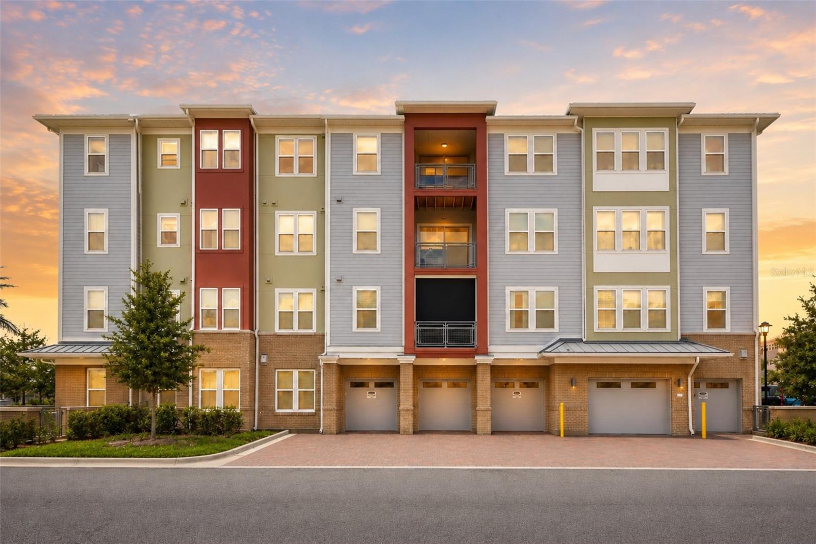 Virtually Staged. Welcome to your pristine, low-maintenance sanctuary in the highly sought-after Gatherings of Lake Nona, a premier 55+ Active Adult community. This stunning  corner unit is accessible via a secure, central 24-hour elevator. It offers 1,549 sq ft of beautifully designed living space, featuring 2 bedrooms, 2 bathrooms and a flexible formal dining or office area.
Step inside to an expansive, open-concept layout enhanced by warm laminate wood flooring in the main living areas. The gourmet kitchen is an entertainer's dream. The spacious primary suite serves as a true retreat, complete with dual closets and a luxurious en-suite bathroom featuring a semi-frameless glass walk-in shower with a built-in seat, a linen closet, and a dual-sink quartz vanity.
Enjoy your morning coffee on the private balcony or step outside to take advantage of the unparalleled community amenities. The comprehensive HOA handles almost everything, allowing for a true lock-and-leave lifestyle. Ideally situated just minutes from Lake Nona Medical City, Orlando International Airport, and Highway 417. Schedule your private tour today and step into elevated, effortless living!