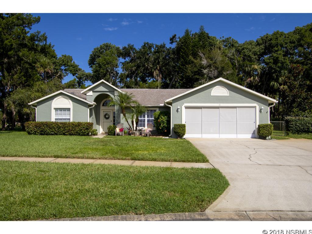 Well built block 3/2 Pool Home on a spacious -1/3 acre premium lot. Located in a mature tree lined subdivision. This Johnson Built House features a Bright Living Room Dining area as well as a breakfast nook. Smartly placed skylights and windows flow light into and throughout the living space. Split Plan Design for privacy. The 3 unique outdoor living spaces include a completely enclosed sunroom; a screened in patio and lanai. Nice shaded areas in the back yard with pretty lake views. Take a dip in your pool or just relax in the shade. Exterior/Interior Freshly Painted. New irrigation pump. ;Water: City