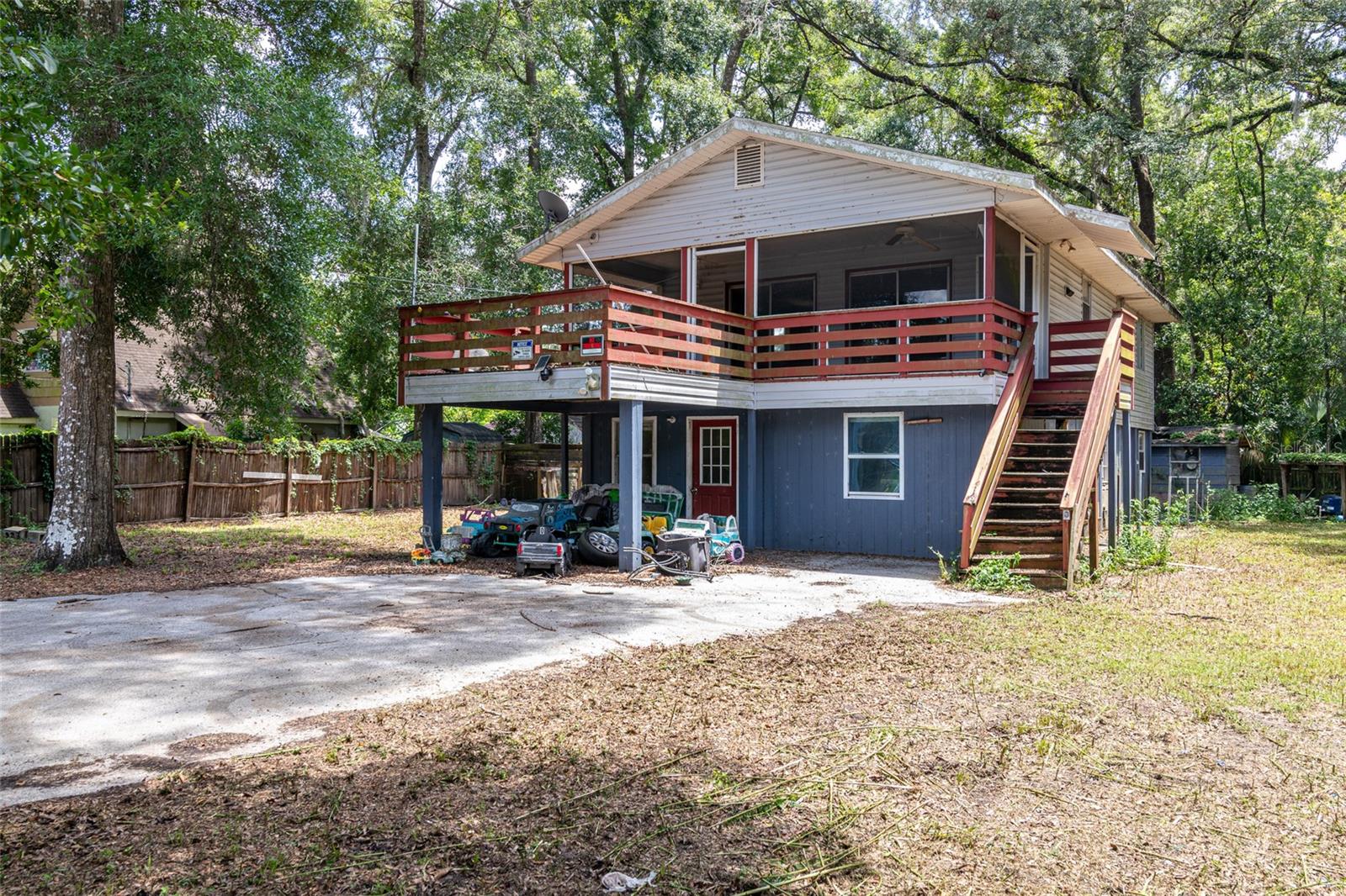 Welcome to this spacious 2-story home offering a 10 YEAR OLD ROOF AND HVAC, AND A 5 YR OLD WATER HEATER. This home offers 2,304 square feet of flexible living space on a generous 0.48-acre lot. With 4 bedrooms and 2 bathrooms, this home features a versatile layout ideal for multi-generational living, extended family, or those seeking additional living options, central AC is in working condition. 
The upper level includes two bedrooms, one full bathroom, a spacious living area, and the main kitchen. Downstairs, you'll find two additional bedrooms, another full bathroom, and ample living space with the potential to add a second kitchen, creating an excellent opportunity for a separate living suite or guest quarters.
Situated on nearly half an acre, the property provides plenty of outdoor space for gardening, entertaining, recreation, or future improvements. Whether you're looking for room to grow or a home with flexible living arrangements, this property offers endless possibilities. Don't miss the opportunity to make this spacious home your own!