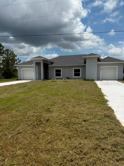 BRAND NEW 2026 DUPLEX AVAILABLE FOR LONG TERM RENTAL, BOTH SIDES ARE AVAILABLE FOR RENT. The duplex features two separate 1,721 sq ft units, each with three bedrooms and two full baths, open concept kitchen with quartz countertops, stainless steel appliances and wood cabinets, one-car garage, title throughout, cathedral ceilings, impact windows throughout. The Master bedroom has a walk-in closet and bathroom with quartz countertops and modern tile shower. No HOA, within close proximity to State Road 82 and only 25 minutes to Southwest International Airport.