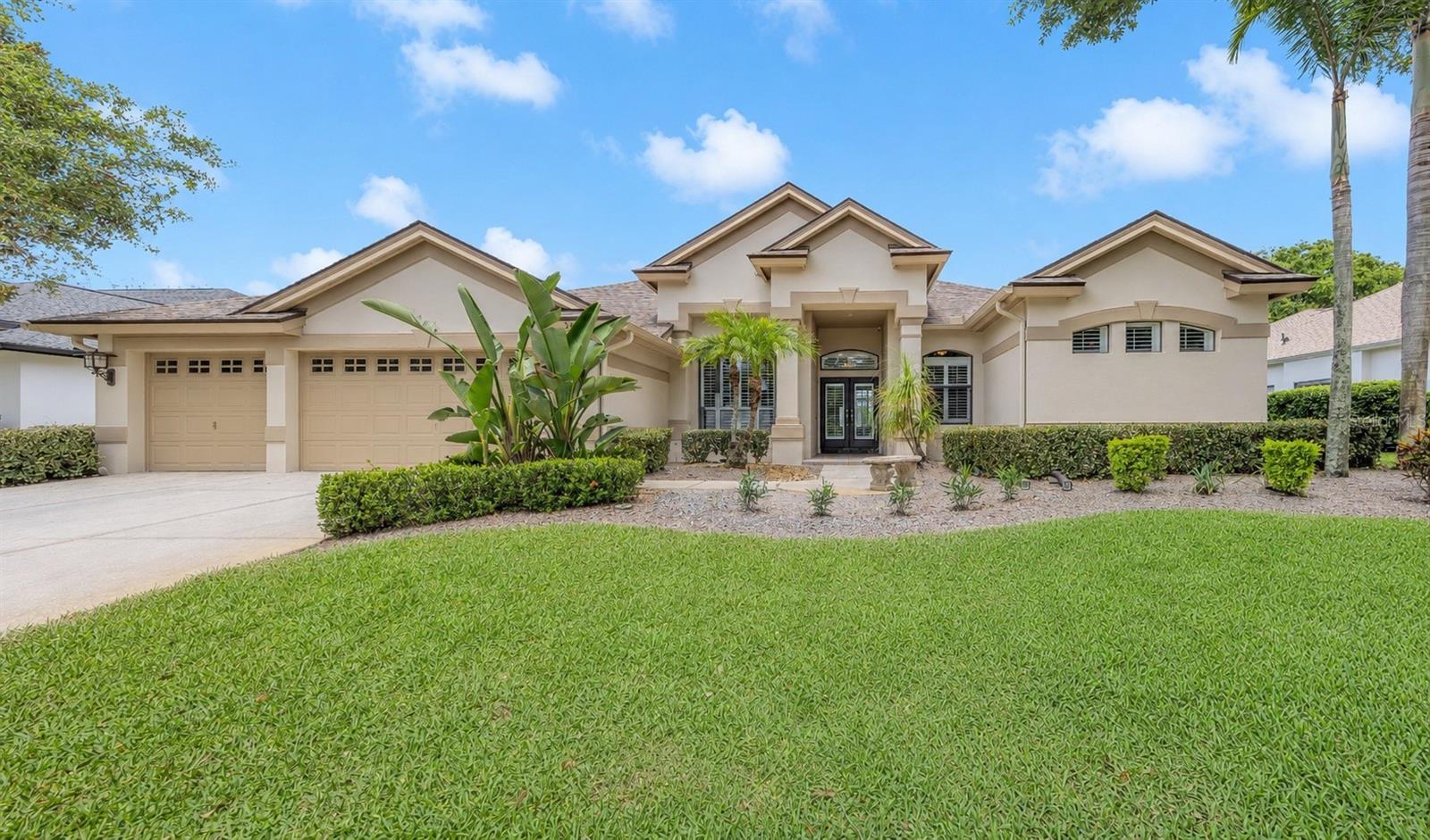 One or more photo(s) has been virtually staged. Welcome to this stunning ONE STORY Juniper Bay POOL home in the highly sought-after Lansbrook community of Palm Harbor. Thoughtfully updated and impeccably maintained, this exceptional home features lots of recent updates in 2025 including a NEW ROOF, gutters, NEW tile flooring, exterior paint, and a beautifully refreshed kitchen with NEW subway tile backsplash. Offering 4 spacious bedrooms, 3 bathrooms, a dedicated office, bonus room, and a desirable three-way split floor plan, this home provides flexibility and space for both everyday living and entertaining. The kitchen is a dream for those who love to cook, featuring a gas range, stainless vent hood, prep island, and an abundance of cabinet and counter space. The adjoining family room is warm and inviting with a cozy gas fireplace, creating the perfect atmosphere for relaxing evenings at home. Beyond the main living areas, the bonus room offers endless possibilities — ideal for movie nights, a playroom, or simply relaxing with a good book. Light, bright, and airy throughout, the home is filled with timeless details including plantation shutters and crown molding. The well designed layout includes a private fourth bedroom and third bathroom tucked behind a pocket door, making it an ideal guest retreat or in-law suite. The spacious primary suite offers direct access to the pool and lanai area, along with a well-appointed en-suite bath designed for comfort and relaxation and a large walk-in closet. Step outside to your own private Florida oasis featuring a screen-enclosed saltwater Pebble Tec pool, expansive paver patio, and fully fenced backyard — perfect for entertaining, relaxing, or giving your four-legged friends room to roam. Living in Lansbrook means access to top-tier amenities, including two private parks with playgrounds, pickleball and basketball courts, a gazebo, and miles of scenic walking and biking trails. Residents also enjoy private access to Lake Tarpon for boating and fishing, along with close proximity to Honeymoon Island State Park, John Chesnut Park, Fred Howard Park, John Geigle YMCA and Clearwater Beach. This exceptional home offers the perfect blend of comfort, style, and Florida living.
