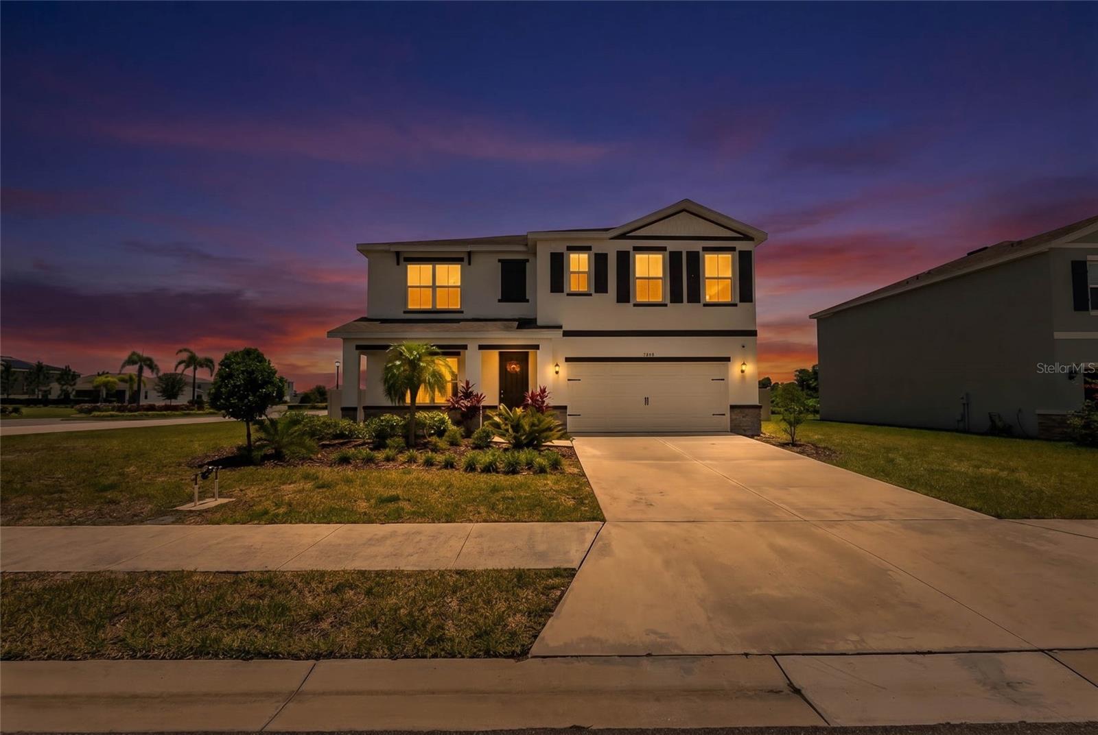 Virtually Staged. Looking for great value, then check out this family home in Lakewood Ranch. Discover your ideal home in the highly sought-after community of Solera. Situated perfectly on a double-sized corner lot spanning 12,223 sq. ft.—comfortably tucked away from the neighborhood entrance—this property delivers the perfect combination of modern style and practical living space. With 5 bedrooms, 3 full baths, and 2,594 sq. ft. of pristine living area, there is room here for everyone to thrive.
The main level features a bright, open-concept living area that flows effortlessly into a chef-inspired kitchen. Designed for both daily meals and grand entertaining, the kitchen boasts granite countertops, premium cabinetry, stainless steel appliances, a large center island, and a spacious walk-in pantry. This floor also offers a flexible office/den/dedicated dining room, a convenient first-floor bedroom with a nearby full bathroom, and access to a fully fenced backyard—ideal for outdoor dining, relaxation, and pets.
Upstairs, a generous bonus loft provides the perfect retreat for a media room, playroom, or home lounge. The private primary suite serves as a peaceful getaway, featuring a spa-like bathroom with dual vanities and an oversized walk-in closet. Three additional bedrooms and a dedicated laundry room round out the well-appointed second floor.
Living in Solera means embracing the world-class lifestyle of Lakewood Ranch, renowned for its top-rated schools, miles of nature preserves, and vibrant community spirit.
Residents enjoy an incredible array of resort-style amenities, including a community pool, clubhouse, and 2 playgrounds (one across the street from the home). This vibrant neighborhood is known for its family-friendly atmosphere, with plenty of outdoor activity and community engagement. including local farmers' markets, outdoor concerts, championship golf, and pickleball. 
This prime location offers a peaceful retreat just minutes away from fine dining, shopping, and the breathtaking white sands of the Gulf Coast beaches. Plus, with quick access to I-75, your commute to Sarasota, Tampa, or St. Pete is incredibly convenient.
Come discover why this Solera gem is the perfect place to make lifelong memories!