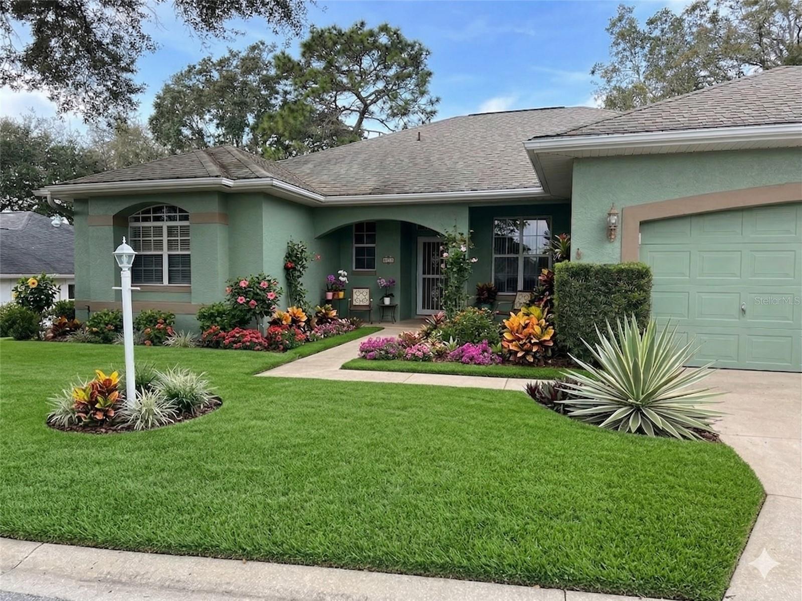FLORIDA LIVING in this beautifully maintained block home, designed with a split floor plan. Step inside to soaring vaulted ceilings and tile floors that create an open, airy feel. Built in shelves in the living room. The heart of the home is the light and bright. The large kitchen features NEW quartz countertops, SS appliances a pantry and built in desk area— The flexible third bedroom offers possibilities as a home office, den, hobby space, or guest retreat with glass french doors. Freshly painted on the exterior, this home shines with curb appeal surrounded by TWISTED OAKS GOLF COURSE. A spacious two-car garage provides ample storage for golf gear, or weekend projects. Located in a warm welcoming neighborhood with a true sense of community, residents enjoy access to a sparkling COMMUNITY POOL — and an active clubhouse, where sometimes residents gather for live music sessions. Golf lovers will appreciate being just minutes from Twisted Oaks Golf Club and several other area courses. Convenience to nearby shopping, new Sprouts being built, there is a  YMCA, and new healthcare facilities just moments away. Citrus County is the Nature Coast, fishing, hiking and boating all around the area.