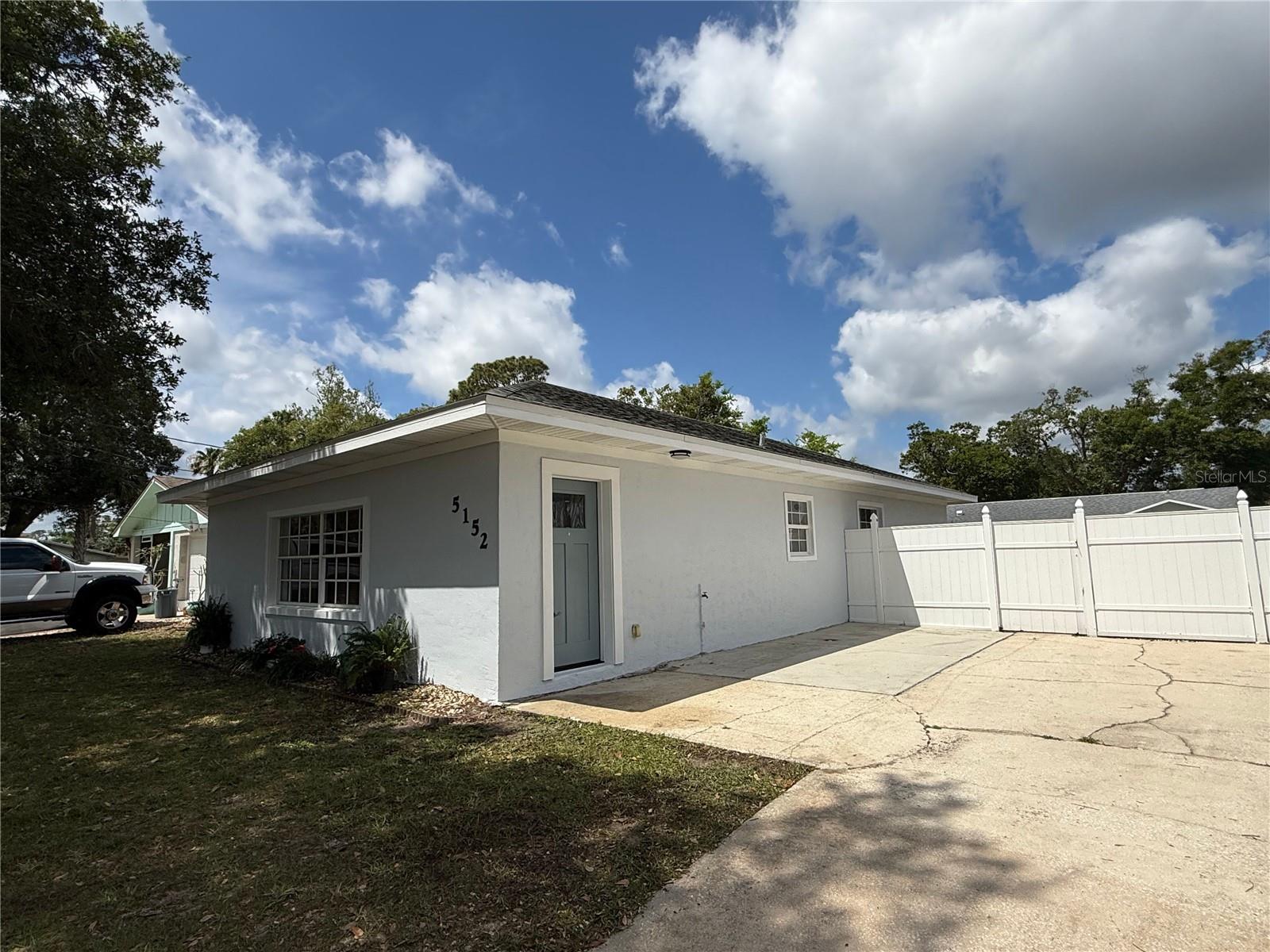 Charming and move-in ready 3-bedroom, 1-bath home featuring a durable stucco exterior and a host of recent updates throughout. Step inside to find tile flooring throughout, recessed lighting, and a bright, open feel enhanced by newer windows and fresh interior paint.
The spacious kitchen offers stainless steel appliances, an abundance of cabinetry, and plenty of room for cooking and entertaining. The bathroom includes a tiled shower/tub combo with stylish backsplash finishes. Enjoy added convenience with a large indoor laundry room and unique extras like an outdoor shower and full RV hookup with water, sewer, and electrical—perfect for guests or additional flexibility. Outside, the fenced backyard provides privacy and space for pets, gatherings, or relaxing evenings. With fresh exterior paint and thoughtful upgrades throughout, this home is ready for its next owner. Don’t miss this versatile and well-maintained property!