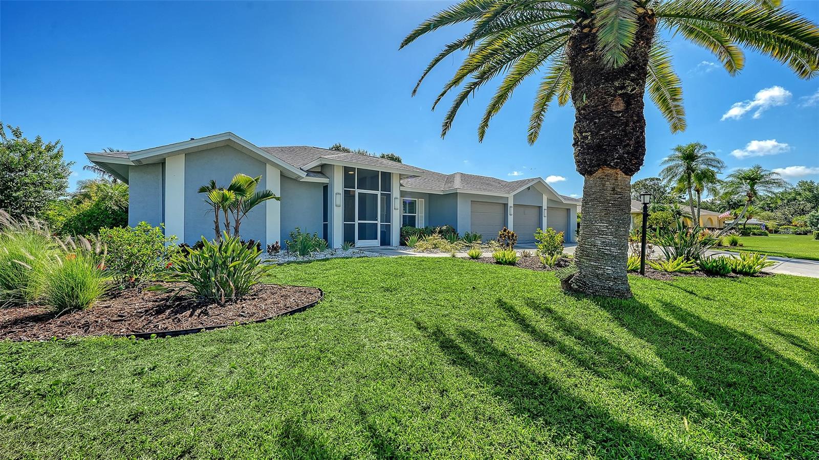 Rare opportunity to own a beautifully updated lakefront pool home in the private enclave of Country Lakes within the Palm Aire community. Built by respected builder Dan Najjar, this contemporary coastal residence with 3/bedroom and 3/full bath reflects quality craftsmanship and thoughtful design throughout. Recent improvements include: PGT impact windows and sliders (2026), HVAC replacement (2026), widened driveway, added side patio and walkway, fencing, professional landscaping, pool cage repainting and rescreening, interior and exterior painting, renovated kitchen and two secondary bathrooms (2024), LED recessed lighting, removal of popcorn ceilings, updated outlets and switches, wide-plank luxury vinyl flooring, and custom cedar closet systems in the primary suite. Bright interior featuring high ceilings, split-bedroom floor plan, and a refined light color palette. Updated kitchen offering custom cabinetry with soft-close doors and drawers plus integrated storage solutions and expansive quartz countertops. Formal living and dining rooms flow into the great room and kitchen, creating an open and functional layout. A pocket door separates the secondary bedrooms and bath area for additional privacy. The primary suite features sliding doors to the covered lanai, spacious ensuite bath, and two walk-in closets. All three bathrooms offer low-entry showers, and wide doorways throughout the home enhance accessibility and ease of living. Outdoor living spaces are designed for both entertaining and relaxation, with a screened lanai, 24-foot pool, pool bath access, and mature landscaping. A separate fully fenced side yard provides a private, zen-inspired patio retreat. Additional highlights include an oversized 3-car garage, low annual HOA fees, and a location outside of a flood zone. Optional membership at Palm-Aire Country Club includes 36 holes of golf, Har-Tru tennis courts, pickleball, Olympic-size heated pool, fitness center, and clubhouse amenities. Ideally located just off the University Parkway corridor, with easy access to Nathan Benderson Park, Lakewood Ranch, Whole Foods, Fresh Market, Trader Joe’s, and The Mall at University Town Center (UTC), offering premier shopping and dining. Conveniently located near downtown Sarasota’s vibrant arts and cultural attractions, renowned Gulf beaches, and Sarasota-Bradenton International Airport. Available turnkey furnished.