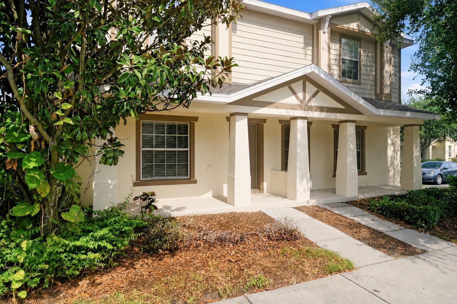 Welcome to Magnolia Park, one of Riverview's most desirable gated communities! This beautifully maintained end-unit townhome offers 2 bedrooms, 2.5 bathrooms and an open-concept floor plan designed for comfortable living and effortless entertaining. The spacious kitchen features granite countertops, a large center island, abundant cabinetry and a walk-in pantry, all overlooking the dining and living areas. Ceramic tile flooring flows throughout the main level, while a convenient half bath and additional storage complete the first floor. Upstairs, you'll find two generously sized bedrooms, each with its own private bathroom. The primary suite boasts a walk-in closet and en-suite bath, while the upstairs laundry area (with stackable unit included with the sell) provides added convenience. As an end unit, this home offers additional privacy and natural light. Residents enjoy access to Magnolia Park's resort-style amenities, including multiple community pools, playgrounds, basketball courts, walking paths and gated security. HOA fees include water, sewer, trash, exterior maintenance, roof and exterior paint reserves. Ideally located just minutes from I-75, the Selmon Expressway, downtown Tampa, MacDill Air Force Base, shopping, dining and entertainment. Whether you're a first-time homebuyer, investor or looking to downsize, this move-in-ready home offers the perfect combination of comfort, convenience and value. Schedule your showing today, this one is ready for your furniture!