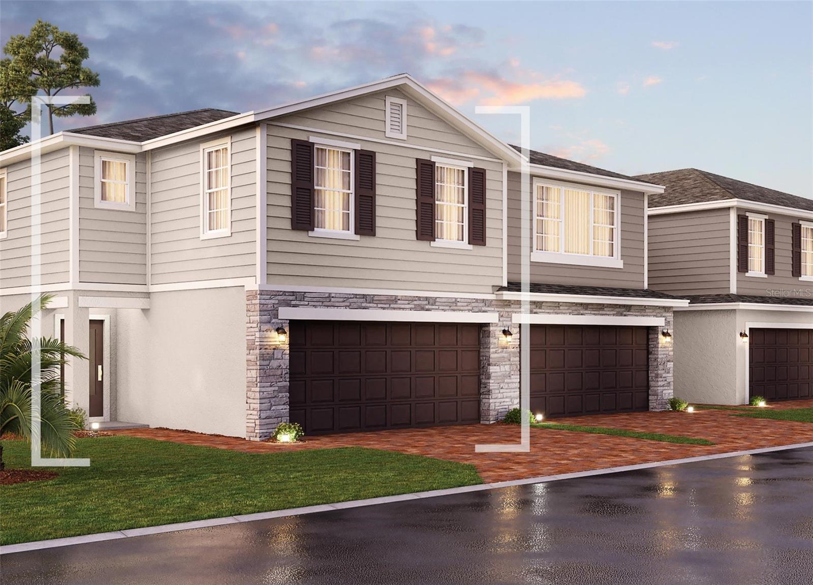 Under Construction. Our beautiful and spacious Hamilton Townhome features  3 bedrooms, 2.5 bath with 2 car garage. This floor plan is located on a corner lot and features stone accent on front exterior. Kitchen includes white cabinets and quartz countertops. Tile throughout first floor, with carpet in all bedrooms.  Includes brick pavers on driveway and entrance.  Conveniently located, Cypress Hammock offers resort style pool, covered playground, multi sports field, picnic area and walking trails.