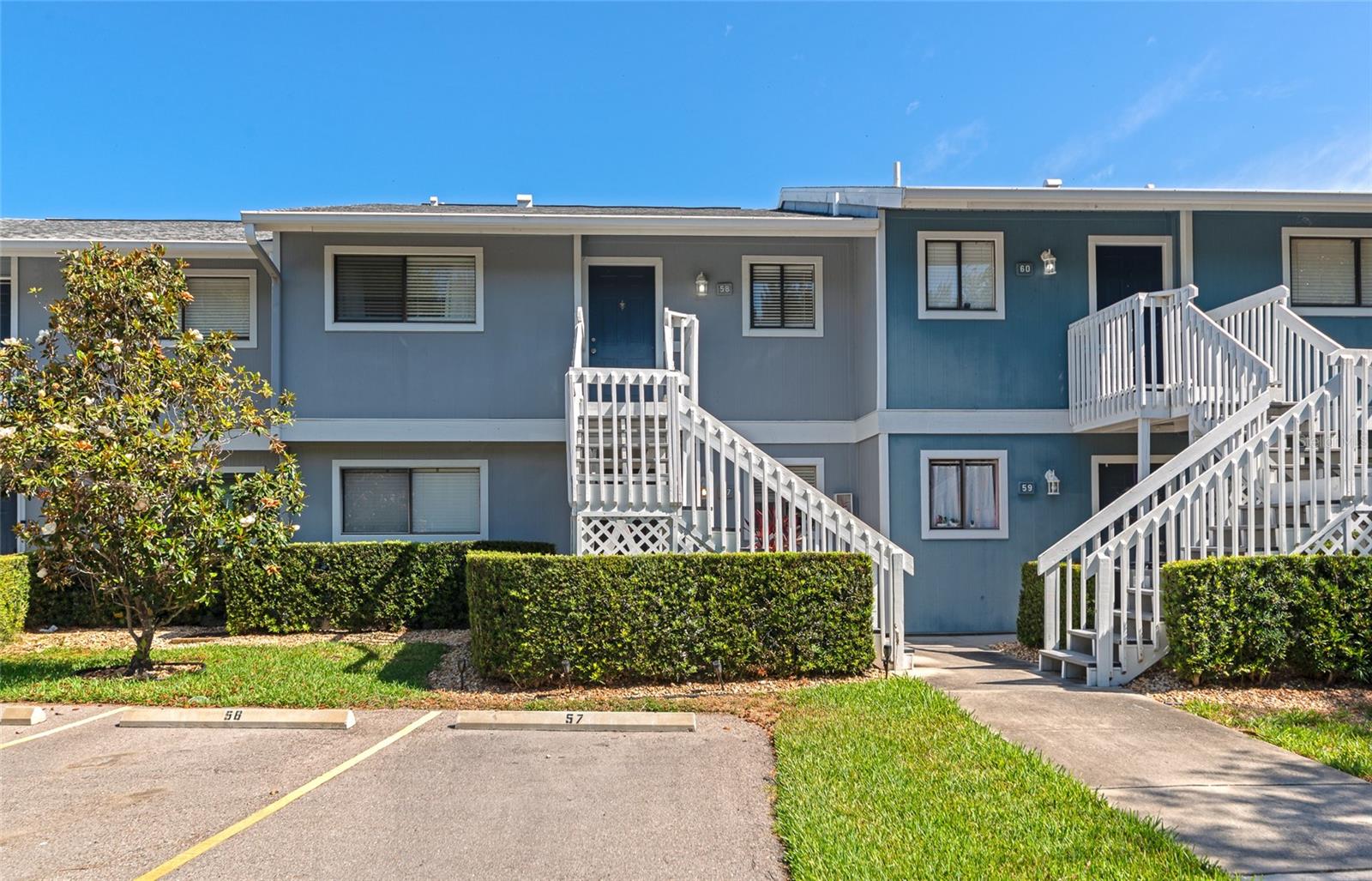 Enjoy easy, low-maintenance Florida living in this attractive 2-bedroom, 2-bath condominium designed with a functional split-bedroom layout for added privacy. The light-filled, open living space creates an inviting atmosphere that’s perfect for both everyday comfort and entertaining guests.  The spacious main living area connects seamlessly to a well-appointed kitchen featuring granite countertops, generous cabinet space, and a layout that keeps everything within reach. A newly installed air conditioning system ensures year-round comfort and efficiency.  Step outside to your screened-in lanai, a peaceful retreat ideal for enjoying your morning coffee or relaxing at the end of the day with gentle Florida breezes.  At Harbor Pines, residents enjoy access to a wide range of community amenities, including a heated swimming pool, fitness center, clubhouse, and tennis courts. The association also covers many essential services such as cable, internet, water, sewer, trash, pest control, exterior maintenance, and grounds care. Living here makes day-to-day living simple and stress-free.