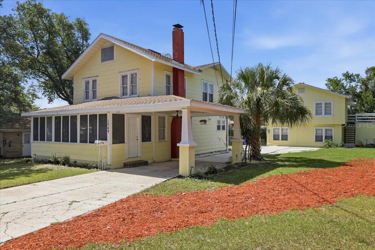 Rare opportunity to own a charming historic property with built-in income potential in the heart of Lakeland! The main residence offers 1,981 square feet of living space with 3 bedrooms and 2 bathrooms, showcasing the timeless character and craftsmanship of its 1930 construction. Major updates include a new roof in 2017 and HVAC system in 2018, providing added peace of mind.

What truly sets this property apart is the detached income-producing building located on the same parcel. The lower-level apartment features 1 bedroom, 1 bathroom, 551 square feet, and a private carport. Upstairs, a separate entrance leads to a 2-bedroom, 1-bath apartment offering 662 square feet. Whether you're looking to offset your mortgage, generate additional monthly income, accommodate extended family, or expand your investment portfolio, the possibilities are endless.

Live comfortably in the main home while collecting rental income from both apartments from day one. Unique properties offering historic charm, multiple rental units, and immediate income potential are hard to find—don't miss this exceptional Lakeland opportunity!