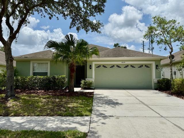 Beautiful 4 bedroom 3 bathroom home at 1836 square feet in the gated Parkmonte section of Meadow Pointe. Recently renovated with fresh interior painting & luxury vinyl plank flooring. Huge living room/dining room combination with vaulted ceilings. Full eat-in kitchen with a breakfast bar, stainless steel appliances, wood cabinets, lots of counter top space, tile floors & a closet pantry. Garden tub, double sinks & glass shower stall in Master Bathroom. Large Master Bedroom with a big walk in closet. 3-way split bedroom plan with nicely sized bedrooms & plenty of closet space. Vaulted ceilings & plant shelves throughout. 2 car garage, back screened lanai overlooks a scenic conservation lot & an inside utility room with washer and dryer hook ups. Community pool, fitness center, park, clubhouse, tennis courts, basketball courts, playground & more. Conveniently located near I-75, I-275, US Hwy 301, top-rated schools, restaurants, AMC Highwoods 20 Movie Theatre, B & B Theater, The Shops at Wiregrass, Tampa Premium Outlets, The Krates At The Grove, Publix, University of South Florida, Moffitt Cancer Center, James A Haley Veterans Hospital, Wesley Chapel Baycare Hospital, Advent Hospital, Busch Gardens & Adventure Island. It's a short commute to Tampa International Airport, Downtown Tampa, Tampa General Hospital, St Joseph's Hospital, Ybor City, Armature Works, Brandon, Riverview, Clearwater & St Petersburg. This is a must-see!