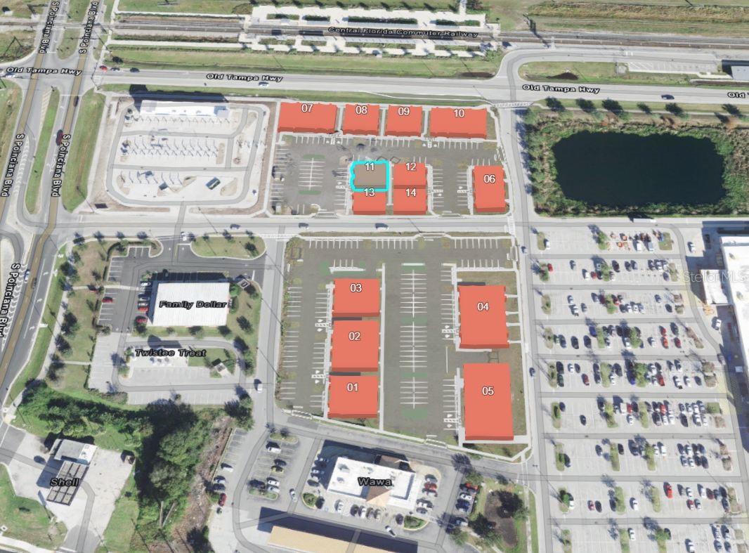 Under Construction. Building #11 is available for purchase at Poinciana Exchange, a new commercial development west of downtown Kissimmee, one of Central Florida’s fastest-growing markets. The Exchange is strategically positioned at the northeast corner of Poinciana Blvd & Orange Blossom Trail, adjacent to The Home Depot, with a combined daily traffic count exceeding 49,000 cars per day. Positioned directly alongside The Home Depot, Wawa, Twistee Treat, and Family Dollar, the development sits among strong national-retail traffic along the US 17-92 and South Poinciana corridor, an area surrounded by ongoing residential growth. There is also a recently constructed Tractor Supply nearby with a new major Target-anchored shopping center and hospital coming soon at the southern part of the intersection. This high-visibility location offers excellent access for businesses serving the expanding Poinciana and greater Kissimmee community. Attractive architectural design elements are available in the development for both Retail and Office uses. The project features numerous access points from the surrounding roadways and is in walking distance to the SunRail Station. This single-story building is being delivered in dark gray shell condition with a fully customizable interior, giving buyers complete flexibility to design their ideal layout. Pylon sign access is also available at the entrances to the development. This efficiently sized building is ideal for small businesses and first-time owner-users seeking a right-sized footprint within an established development. Each building is sold individually to the owner-user or investor. An ideal opportunity for investors or owner-users and small businesses looking to build equity rather than rent. Poinciana Exchange is another JW2 project - the developer who brought you Stoneybrook Exchange, Cross Ridge Exchange, Oakland Exchange, Lake Carter Exchange, and other quality developments. Contact us today for pricing, builder incentives, and to schedule a tour of this outstanding commercial opportunity.