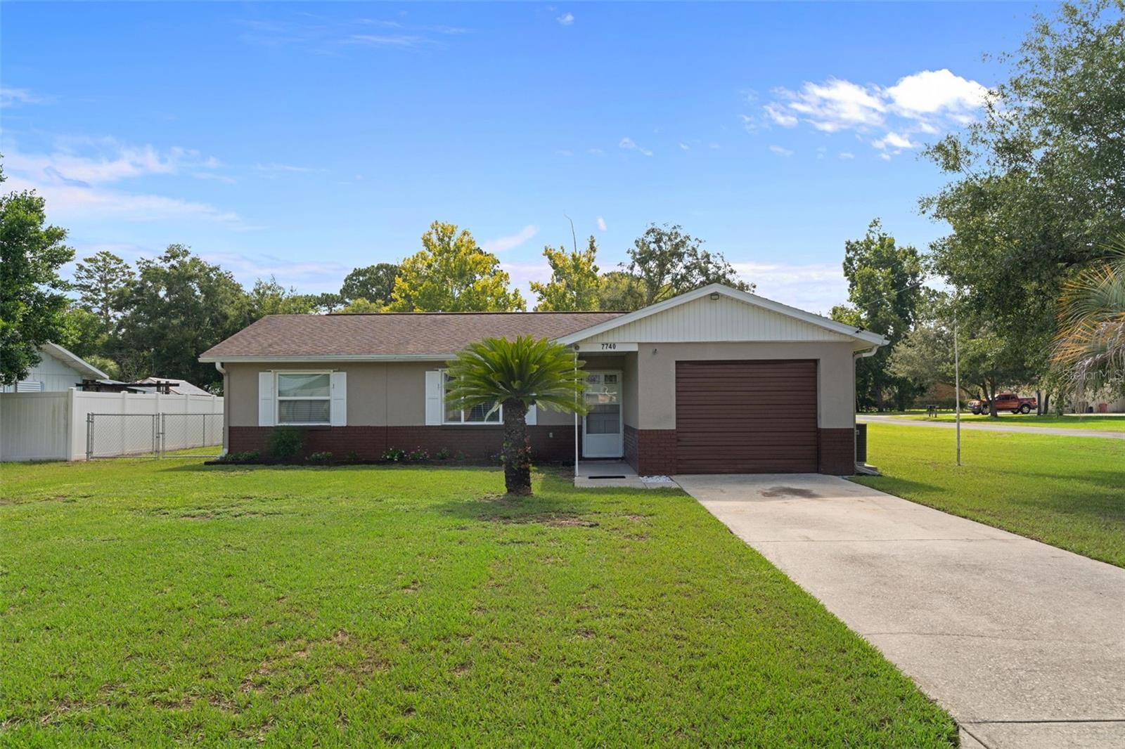 Move-in ready and full of charm, this well-maintained 2-bedroom, 1.5-bath home is tucked away in a quiet Homosassa neighborhood on a corner lot. Being sold fully furnished, this property is perfect as a primary residence, seasonal getaway, or turnkey investment. Inside, you'll find a bright and inviting layout with a cozy breakfast nook, a functional kitchen, and comfortable living spaces that make you feel right at home. Step outside to enjoy the covered and screened back porch overlooking the fully chain-link fenced backyard, ideal for pets, gardening, or simply relaxing. Need extra storage or a workshop? The spacious 12x20 detached shed provides plenty of room for tools, hobbies, or recreational equipment. A one-car garage adds even more convenience. Conveniently located just minutes from Homosassa Springs, public boat ramps, shopping, restaurants, and the Nature Coast's world-famous fishing, boating, and outdoor recreation. Motivated seller—don't miss this fantastic opportunity to own a move-in ready Florida home with furnishings included!