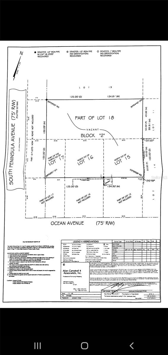 DETWILERS N 650 FT LT 02 16 17 34 NEW SMYRNA BEACH - Land