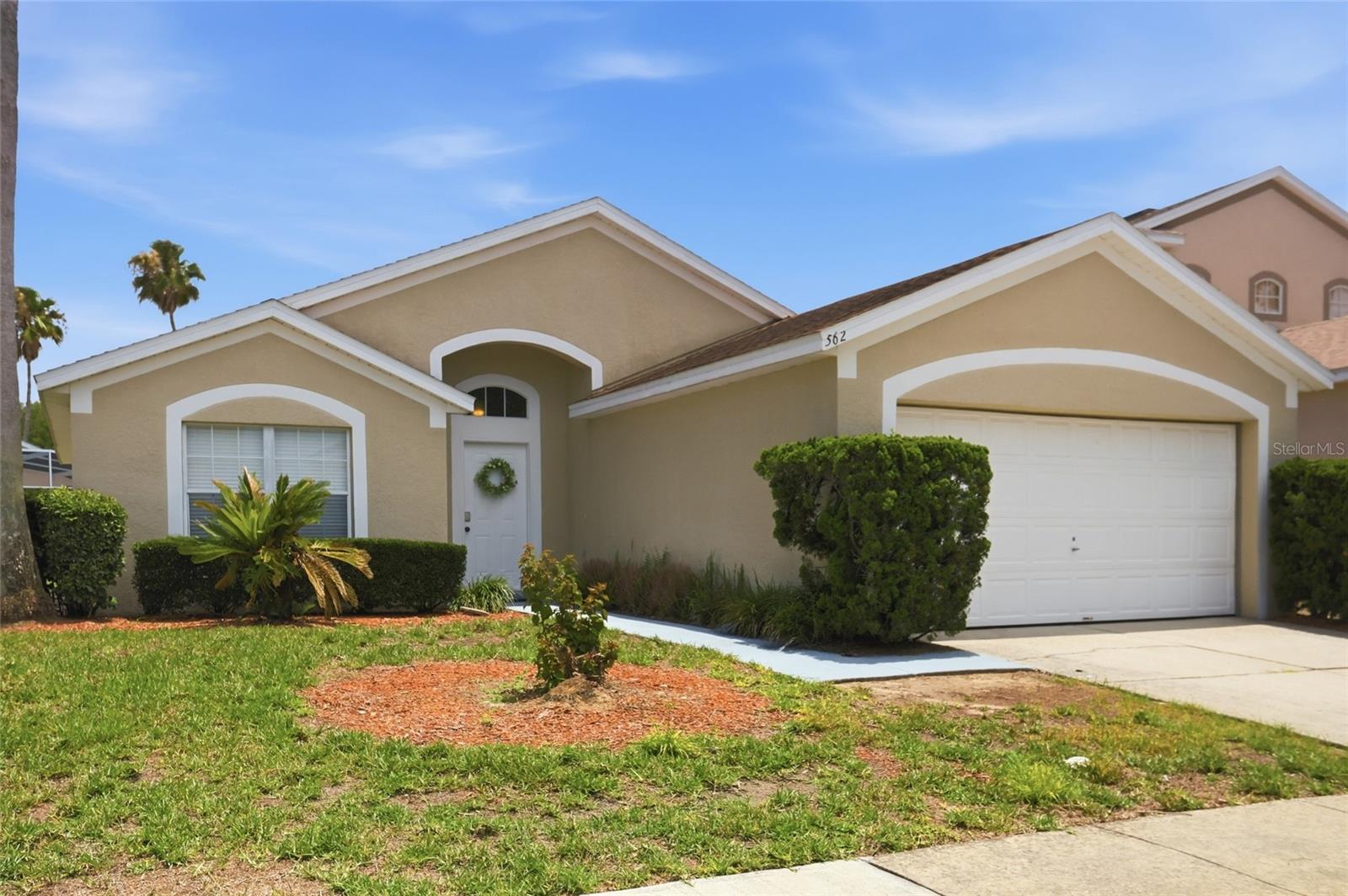 Welcome to this beautifully maintained home, offering outstanding curb appeal, a wonderful layout, and a lifestyle that’s both relaxing and convenient. Step up to a property that makes a great first impression, then continue through the front entry to a spacious hallway that sets the tone for what’s inside—bright, comfortable living spaces with quality finishes and a home that truly shows pride of ownership Inside, you’ll find a great open living area designed for everyday comfort and effortless entertaining. The layout flows beautifully, creating a warm and inviting atmosphere from room to room. Great paintwork and good flooring add to the home’s polished feel, while the overall presentation reflects that this home has been very well maintained. The bedrooms are spacious and thoughtfully arranged for privacy and function. The master suite is a true retreat, featuring a great bathroom and a huge close.  On the front of the house, you’ll find two additional spacious bedrooms that share the second bathroom, making this section perfect for guests, family, or a flexible living setup. This home is fully furnished with tasteful furniture, allowing you to move in and enjoy right away. Whether you’re looking for a beautiful full-time residence or a vacation home you can enjoy immediately, the furniture and overall condition make it an easy, turnkey choice. Outside, enjoy your own private pool—recently resurfaced and nicely appointed for standout outdoor relaxation. The property sits on a lot that offers desirable privacy, including a nice distance between homes at the rear. This home also includes a new roof and a recently resurfaced private pool With its beautiful presentation, flexible bedroom layout, and prime location, this home can be a gorgeous residence or an income-producing short term vacation rental. The combination of comfort, layout, and resort-style appeal makes it especially attractive for anyone seeking a property that performs as well as it feels. Perfectly located for Florida living, you’re only 20 minutes to Disney and also close to a wide range of central Florida attractions. You’ll enjoy easy access to shopping and restaurants, with a fantastic variety nearby. You can even visit both east and west coast beaches in a single day, plus you’re approximately 40 minutes to Orlando International Airport—a winning mix of convenience and fun. From its nice curb appeal and welcoming well maintained interior to its great open living area you have a property that offers an incredible lifestyle and strong potential.
