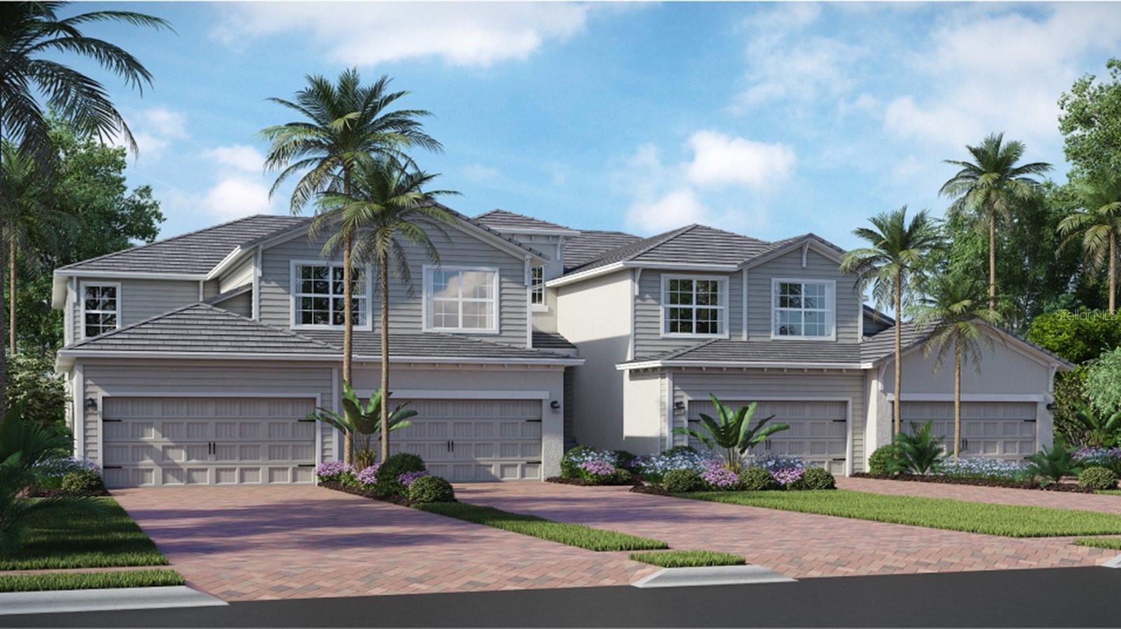 Under Construction. This home comes with a bundled social membership to the club — an exceptional value woven right into your purchase. From the moment you arrive, you're not just a resident; you're a member. This 2,110-square-foot home features a spacious two-car garage with keyless entry and a hurricane-rated door, perfect for convenience and security. Step inside to discover an open main floor where the kitchen, dining and living areas flow seamlessly, highlighted by quartz countertops, stainless steel appliances and designer cabinetry. Ceramic tile floors add style and durability in the kitchen and bathrooms, while LED recessed lighting and 2" window blinds enhance the modern interior. The owner’s suite upstairs offers private lanai access and two walk-in closets, creating a personal retreat. Two additional bedrooms are thoughtfully positioned at the front of the home for privacy. Smart home features like a Ring Video Doorbell Pro and Honeywell smart thermostat keep you connected and energy efficient. With so many sought-after details, this home is sure to attract attention—don’t miss your chance to make it yours! Prices, dimensions and features may vary and are subject to change. Photos are for illustrative purposes only. Estimated delivery date is Sept/Oct 2026.