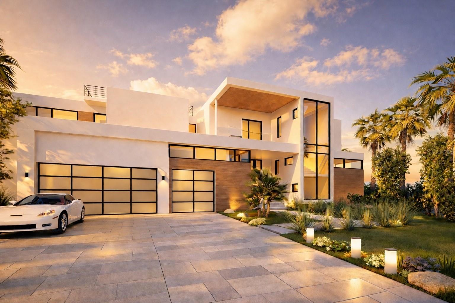 Under Construction. Positioned on one of Bird Key’s most expansive waterfront parcels featuring 200 foot of water-frontage, this extraordinary new construction estate captures sweeping Sarasota Bay views and represents a rare blend of architectural sophistication, enduring strength, and refined coastal luxury. Masterfully designed by renowned architect DSDG Architects and built by Dynan Construction, Sarasota’s premier waterfront builder, the residence has been thoughtfully engineered to the Fortified Gold standard, offering exceptional resilience and peace of mind for luxury waterfront living. A striking modern façade introduces interiors defined by dramatic floor-to-ceiling glass, allowing natural light and panoramic water views to pour throughout the home while seamlessly blending indoor and outdoor living. Warm, curated interior finishes create an inviting yet sophisticated ambiance, balancing contemporary architecture with timeless livability. Designed for both grand-scale entertaining and effortless daily living, the residence features four luxurious bedroom suites, a private office, a gym/wellness center with sauna, elevator access to all levels, an expansive rooftop deck designed to capture breathtaking sunsets over Sarasota Bay, and a spacious three-car garage. The outdoor living experience is equally compelling, with resort-inspired entertaining spaces thoughtfully designed to embrace the coveted waterfront lifestyle. The masterfully designed infinity-edge pool serves as the centerpiece of the outdoor living experience, offering a striking visual connection to the surrounding waterfront setting. Set within one of Sarasota’s most prestigious waterfront communities, this exceptional offering presents a rare opportunity to own a statement residence between downtown Sarasota and St. Armands Circle, offering an unmatched lifestyle surrounded by fine dining, boutique shopping, cultural attractions, boating amenities, and breathtaking Gulf beaches.