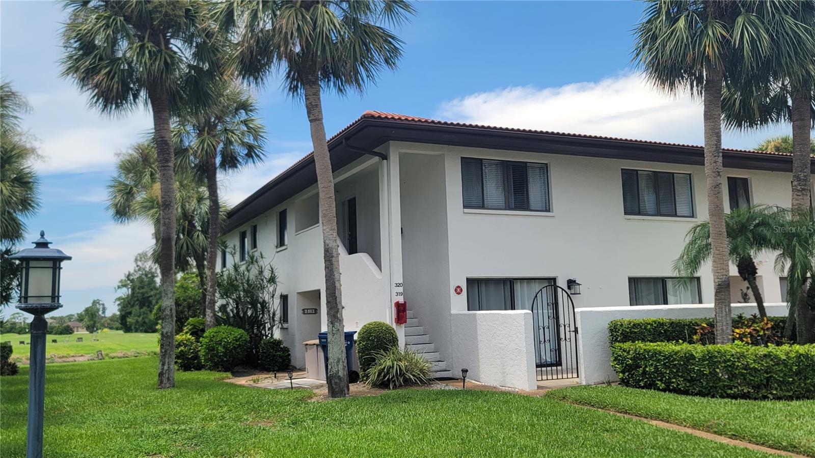 Wonderful condo in Valencia Garden Condo community. 3 bed/ 2 bath on the 2nd floor, located next to the IMG academy Golf Course. There is an independent stair to walk in the house. Kitchen has a built-in breakfast bar. All three bedrooms and living area all replaced a waterproof laminate on the floor. It's a rental house, which includes sofa sets, dining table sets, and 3 brand new bed sets all included as furnished house for sale. Through the large slide window in lanai, you can get a rare sense of golf court view, dry range, lake, and 1st hole way view. You may enjoy the relaxing time with on the wonderful sight. Valencia is a friendly community along with a heated pools and spas. The neighborhood has not age restrictions, wonderful location accessible to shopping both Bradenton and Sarasota area. Furnished condo house you should not miss it.