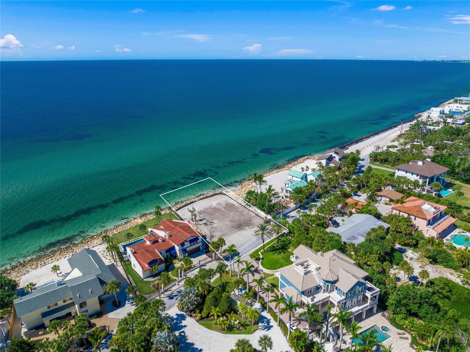 Gulf-front vacant lot on Casey Key in Osprey. Buildable lot with County guidance. 107' Gulf frontage, cleared site ready for new construction.

For buyers seeking to build a custom waterfront home, this Gulf-front vacant lot on Casey Key in Osprey offers a compelling opportunity in one of Sarasota County’s most sought-after coastal locations. The homesite is cleared and confirmed buildable based on Sarasota County guidance, removing uncertainty around new construction.

The property spans 16,827 square feet with 107 feet of Gulf frontage and 107 feet of road frontage, giving a clear understanding of scale and layout for planning. A survey is available, providing defined boundaries and supporting a more efficient design process.

The combination of a cleared site, available survey, and County guidance creates a more defined starting point for new construction. See the included "conceptual rendering" photo – for illustrative purposes only, to help you visualize your new waterfront home.

Positioned on the north end of Casey Key, the property offers convenient access to the mainland via the nearby bridge while maintaining a private coastal setting. The surrounding area includes established waterfront homes, reinforcing the setting for new construction aligned with the character of the island.

This property is well suited for buyers seeking a long-term coastal residence or a custom-built retreat with Gulf views. Buyers should conduct their own due diligence with Sarasota County to confirm timelines, approvals, and building plans. Supporting information is available to help guide next steps.