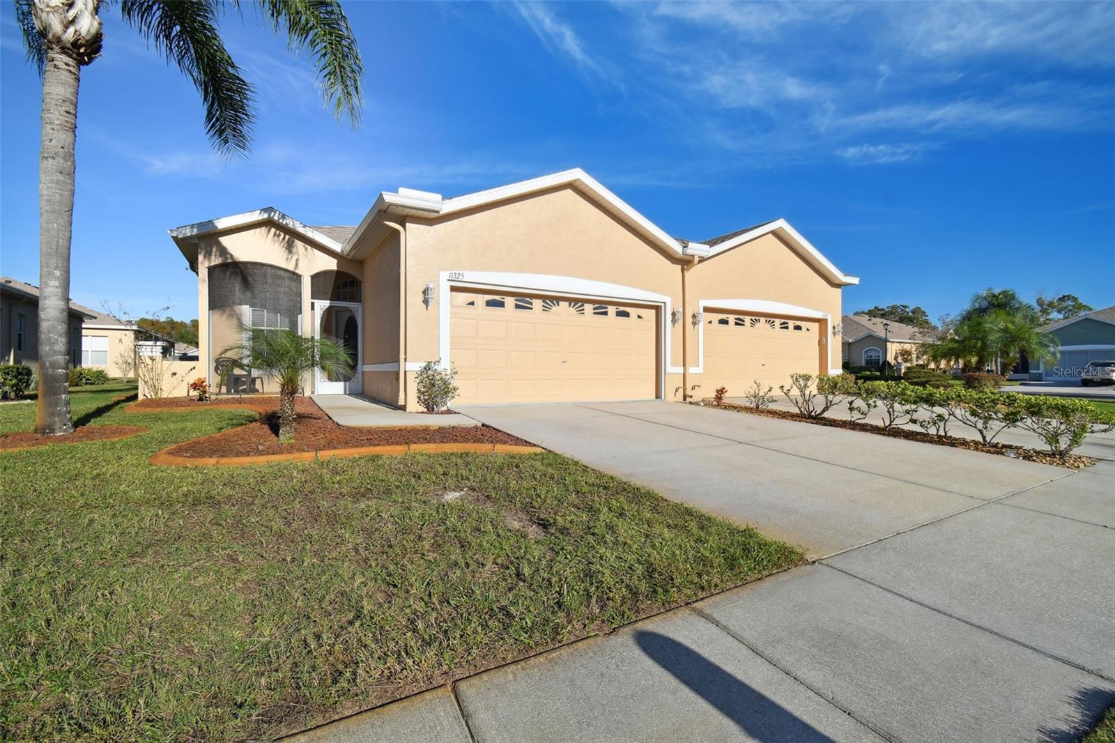 WONDERFUL 55+ villa now ready for rent. Located in popular Summertree in New Port Richey, FL, this community has it all! Tons of activities, a golf course, clubhouse and fitness center and so much more! Well maintained and beautifully designed. This 1536 sq ft villa offers 3 beds, 2 baths, and a 2 car garage. Separate dining space is close to the kitchen which is open to the LARGE living room. Easy for entertaining. Rooms are split. Owners retreat is cozy with walk in closet and walk in shower. 2nd bath offers tub/shower combo. Laundry room is right off of the garage for convenience. Enjoy the screened in front porch as well as the large screened in back patio! Lawn care/exterior is included as well as all of the amenities. Gated community.