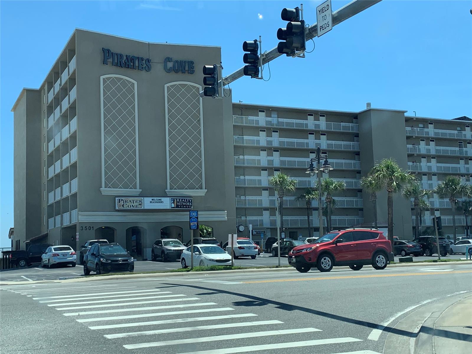 INVESTOR SPECIAL!!! DIRECT OCEANFRONT!!! This spacious studio offers breathtaking oceanfront views on your private balcony! Located on the third floor of Pirates Cove, this studio features a kitchenette, sitting area, sleeping area, and bathroom. The building features an oceanfront pool, front desk service, and fitness center. Close distance to Sunglow pier, restaurants, shopping, and entertainment spots. Make this your beach-side residence or rent as a great investment! Great building for rental income potential on the "world's most famous beach", Daytona Beach Shores!