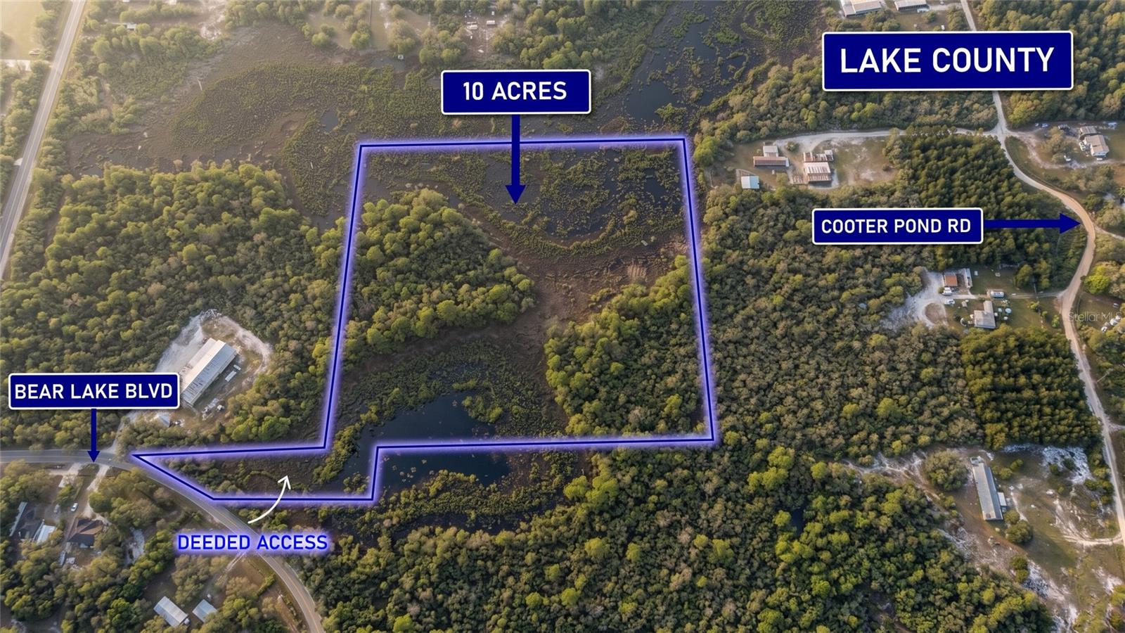 Rare opportunity to own 10 acres of vacant land on Bear Lake Blvd in DeLand Florida. This spacious property offers deeded access from Bear Lake Blvd, making it an excellent option for your dream home, private estate, agricultural use, or future investment. Enjoy the freedom of no HOA. Create a property where you can enjoy natural, scenic Old Florida with out having to greet neighbors when you step outside your door. Conveniently located with easy access to local amenities while maintaining privacy and a peaceful country setting. Don't miss this chance to own a large parcel in a growing area. Survey available and over 3 acres are high and dry, buildable.