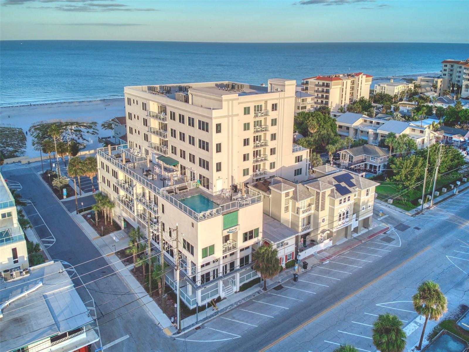 Welcome to Clearwater Beach and the Avalon Beach Club! Whether you are looking for a 2nd home with income or strictly an investment, The Avalon Beach Club will check all the boxes! A 34-unit Boutique condo hotel located on the north end of Clearwater Beach offers wonderful amenities such as concierge service, coffee lounge, Gym, rooftop pool and sun deck an amazing Clearwater Beach location and more.  This is a 2021 new build condo and is completely turnkey, furnished and ready to go!  Fantastic 5th floor condo offering easy access to the property roof top pool, sundeck, mini bar all with wonderful views! rental income for 2022 was $117,800 and is on track for the same in 2023.