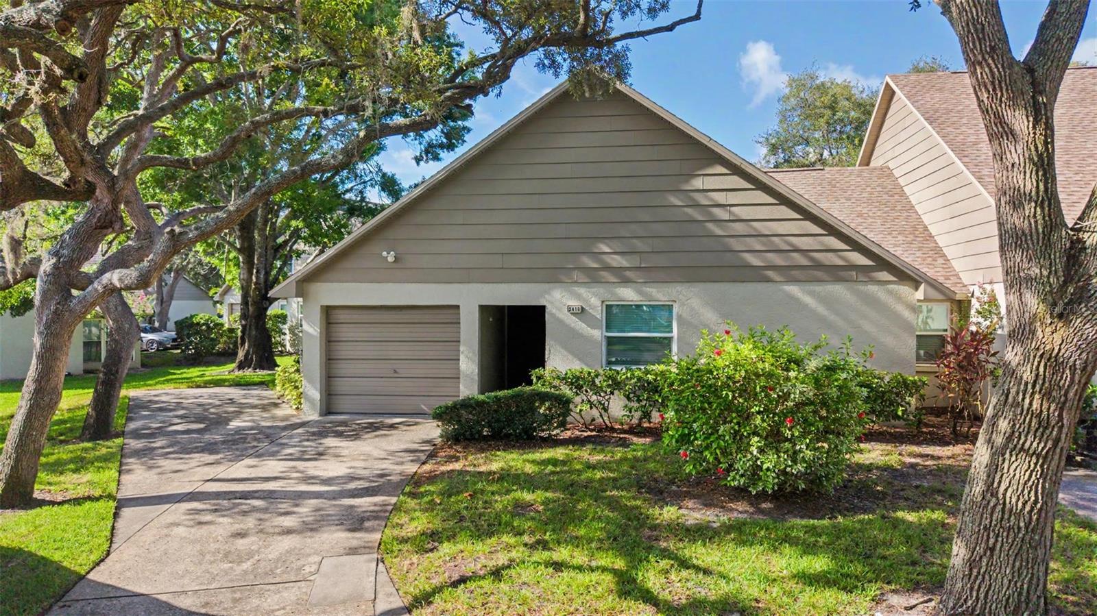 Welcome to this charming villa in the desirable Chateaux Woods community located in the Countryside corridor of Clearwater.  This unit has 3 bedrooms, 2 bathrooms, a 1-car garage and is in a maintenance-free setting.  This unit has updated flooring.  Roof 2026.  Community pool to enjoy!  Close to sidewalks to enjoy walking.  This community is centrally located to major roads, golf courses, shopping, restaurants, the Countryside Mall, movies, downtown Dunedin, the Dunedin beaches and more!  Short commute to the airports.  This villa is a must see and a pleasure to show!